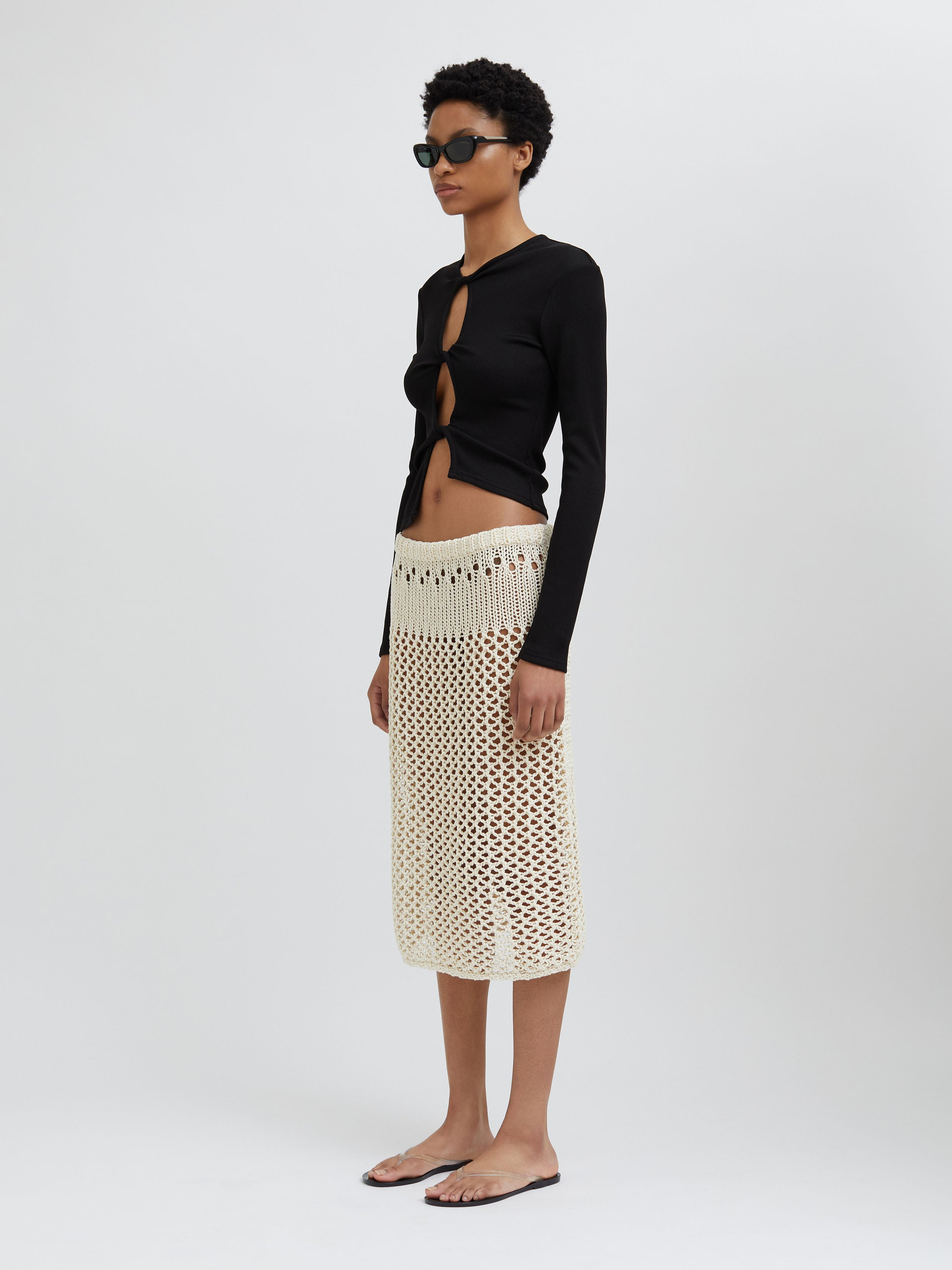 Open Twist Long Sleeve Top - 3