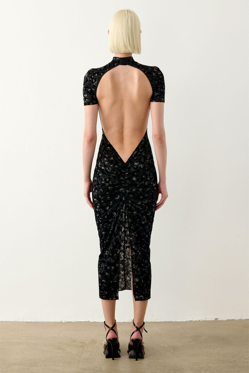 KNOCKOUT DRESS BLACK LEOPARD PRINT 4