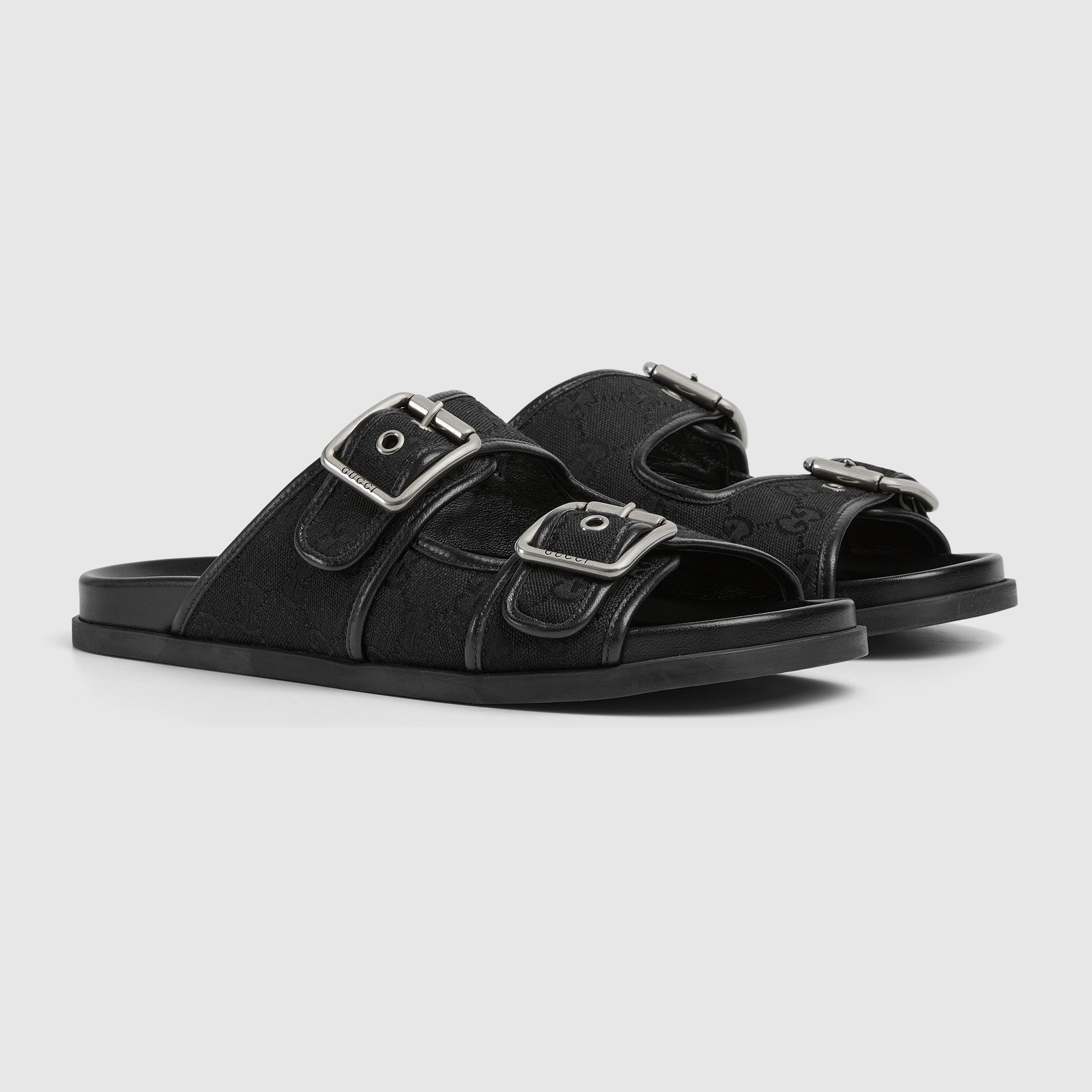 Men's slide sandal with buckles - 2