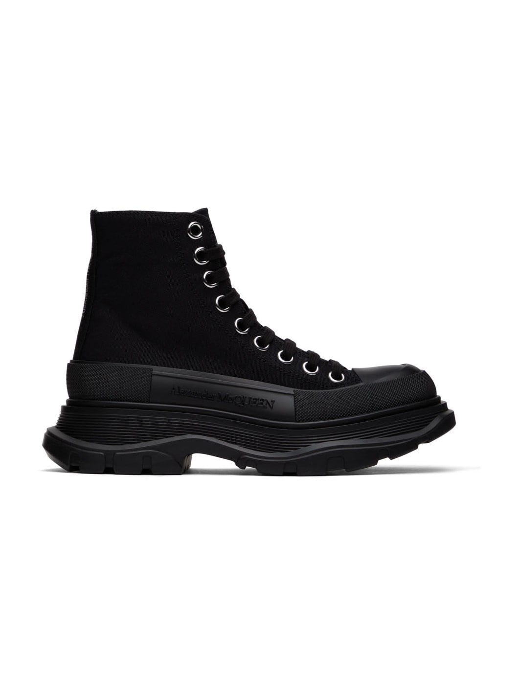 Black Tread Slick High Sneakers - 1