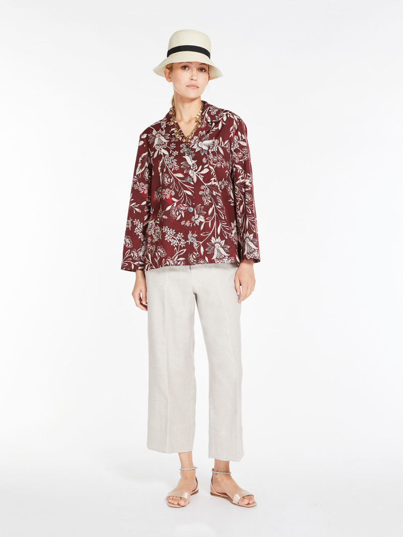 Max Mara FAUNA Printed cotton shirt outlook