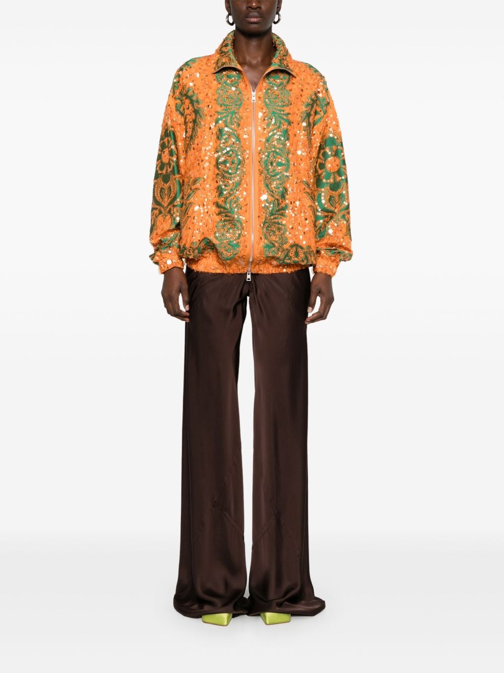 sequin-embellished bomber jacket - 2