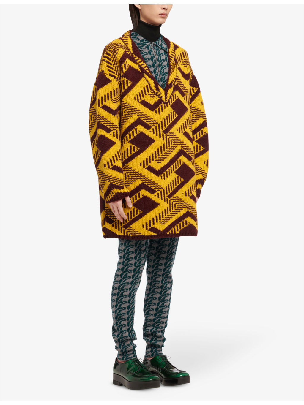 Shetland geometric-pattern wool jumper - 5
