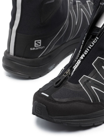 and Wander x Salomon black reflective sneakers outlook