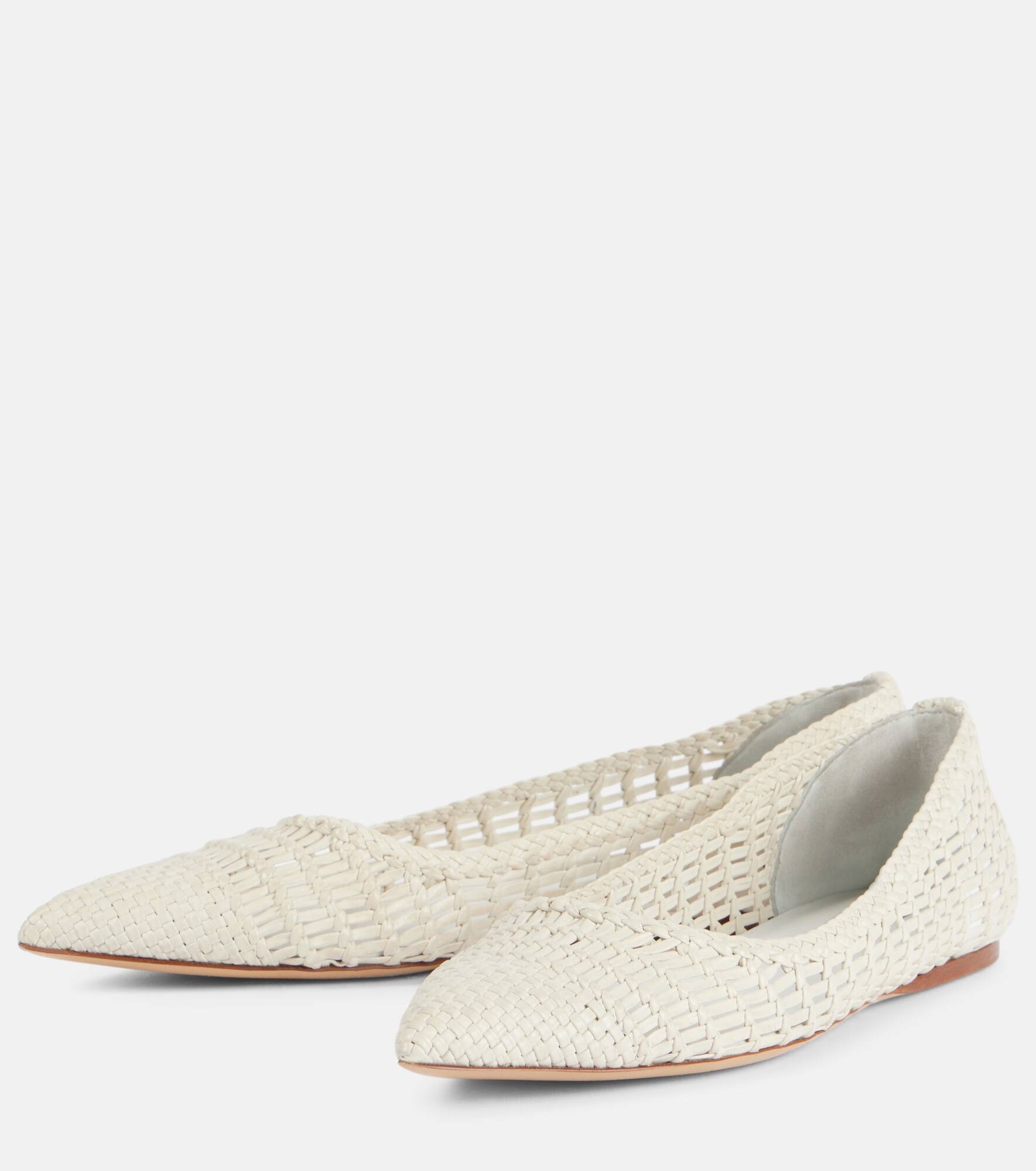 Milos woven leather ballet flats - 4