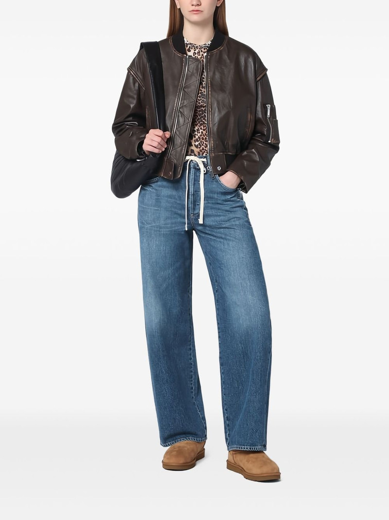 HALFBOY®️ leather bomber jacket outlook