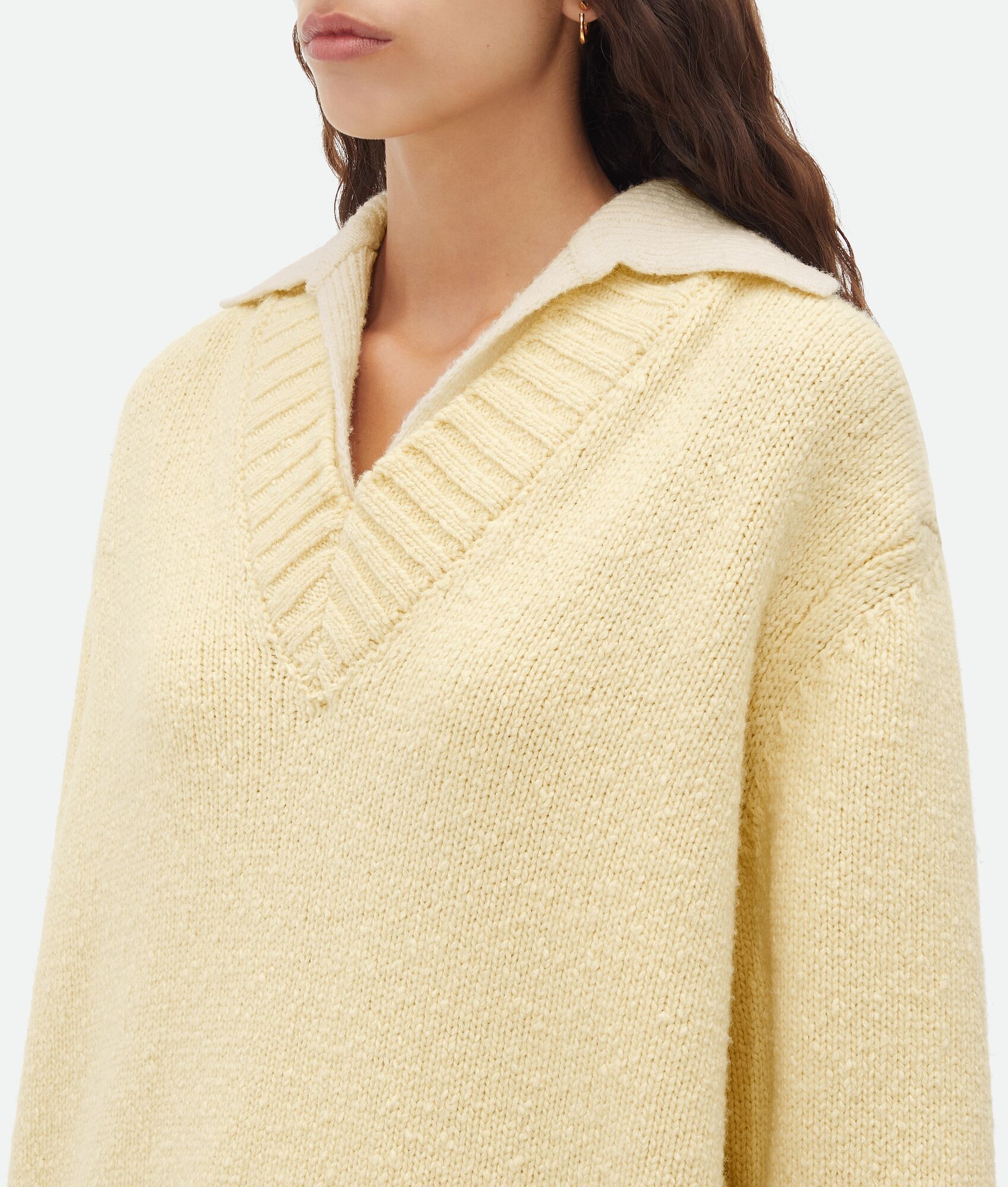 Double Layer Effect Wool Sweater - 4