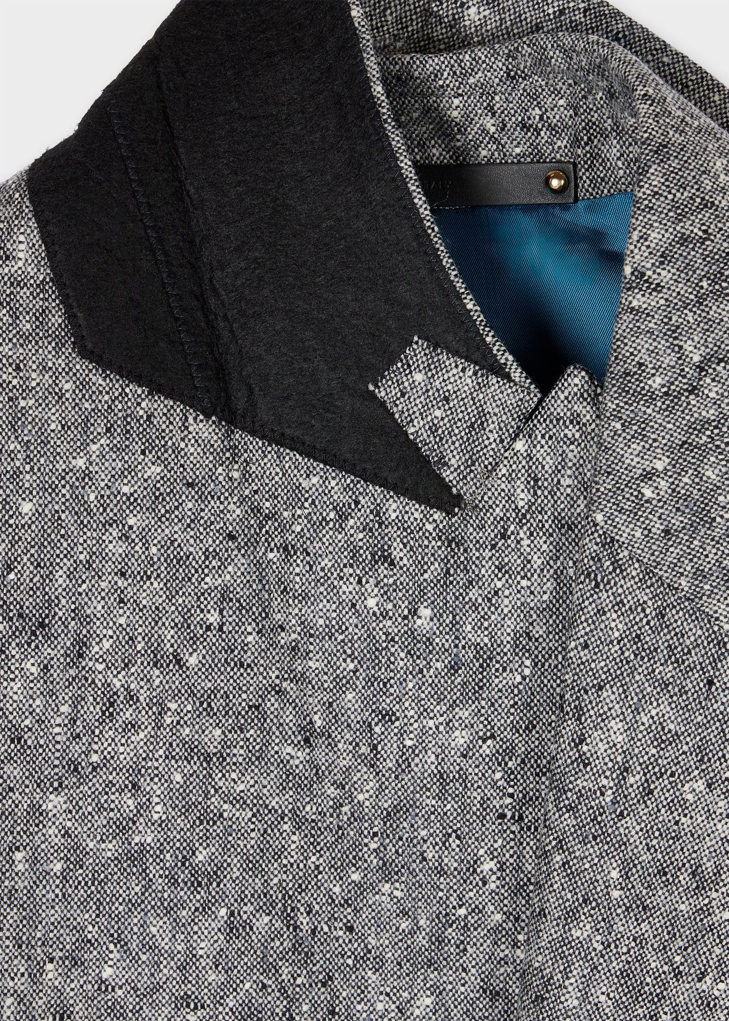 Grey Flecked Wool Epsom Coat - 2