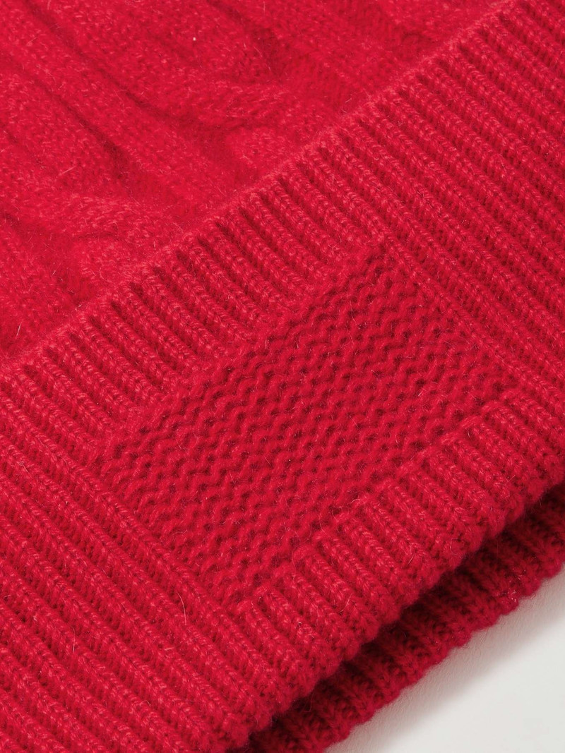 GUEST IN RESIDENCE Cable-knit cashmere beanie Red outlook