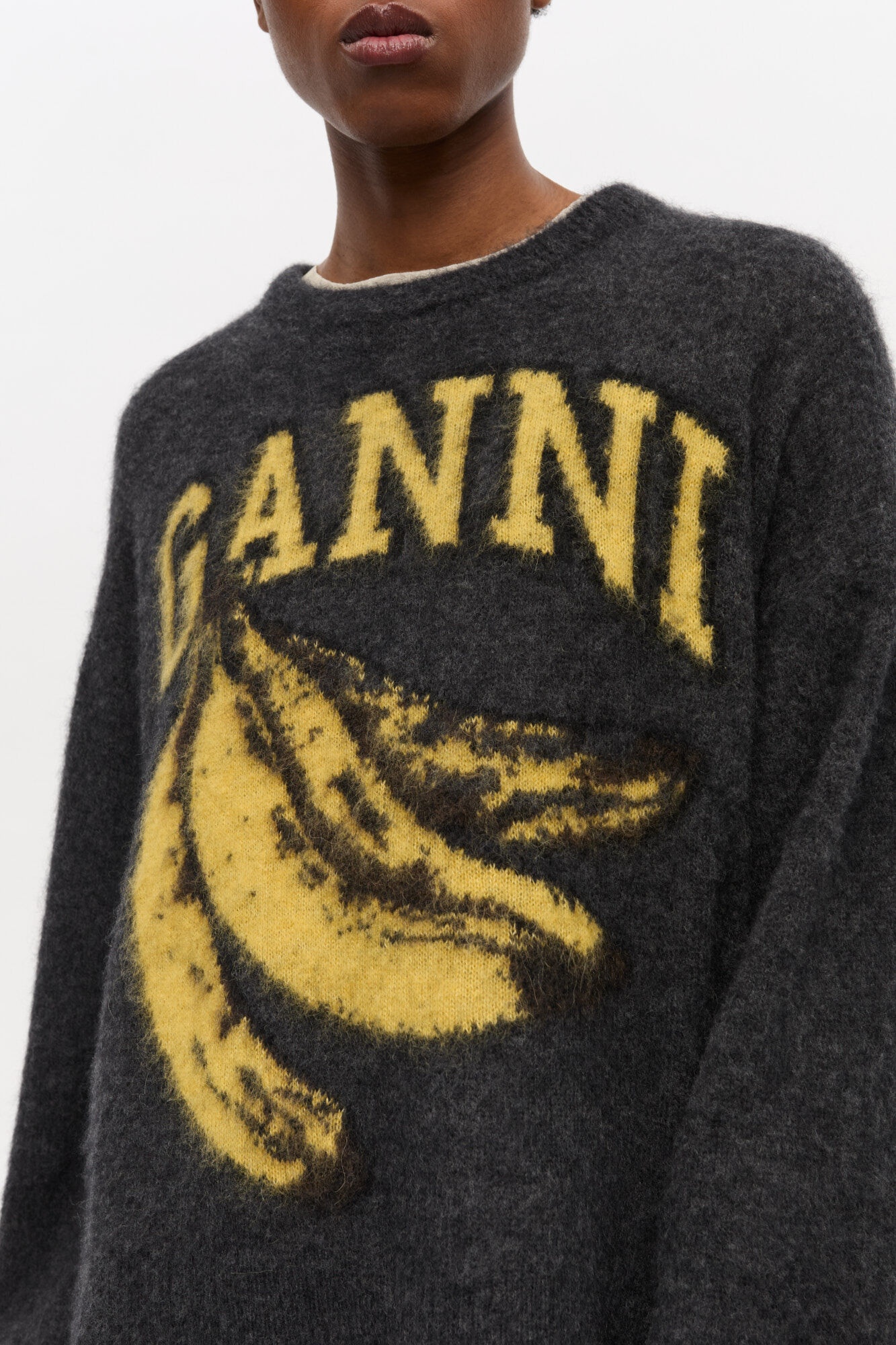 BLACK BANANA GRAPHIC SWEATER - 5