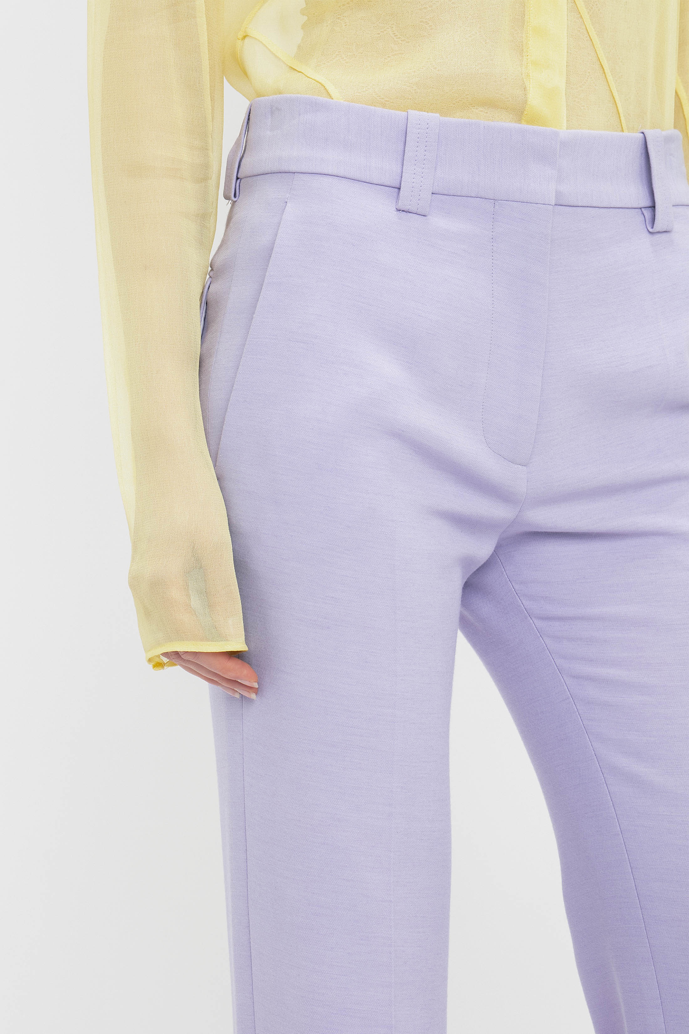 Tailored Straight Leg Trouser In Lavender - 5