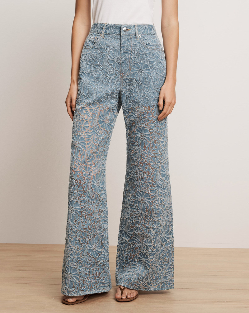 VERONICA BEARD TAYLOR BURNOUT WIDE-LEG JEAN outlook