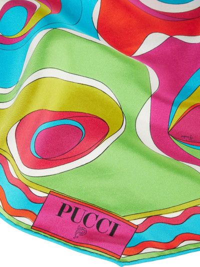 PUCCI Bersaglio-print silk twill scarf outlook