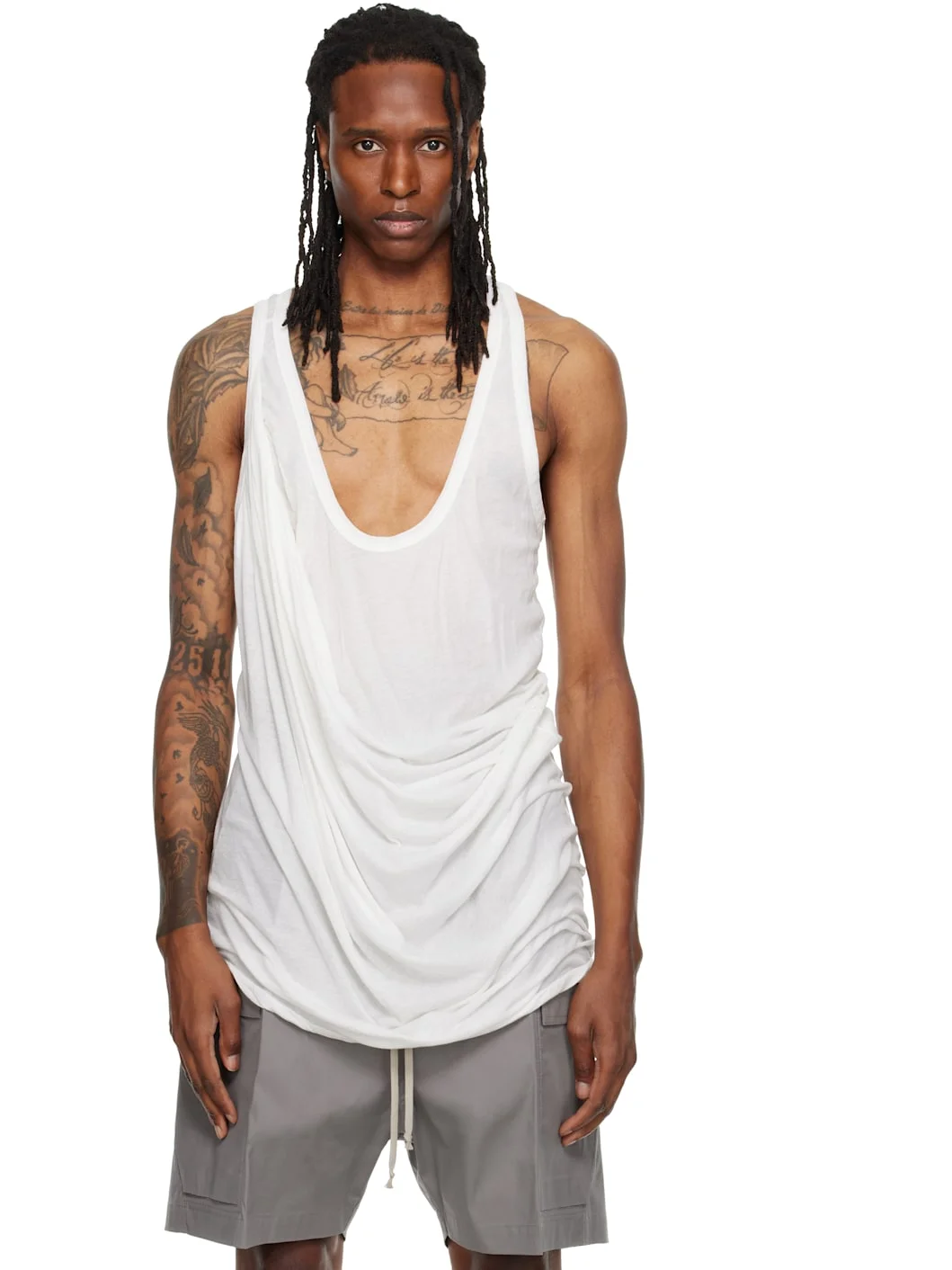 Off-White Tower Draped Pony Tank Top - 1