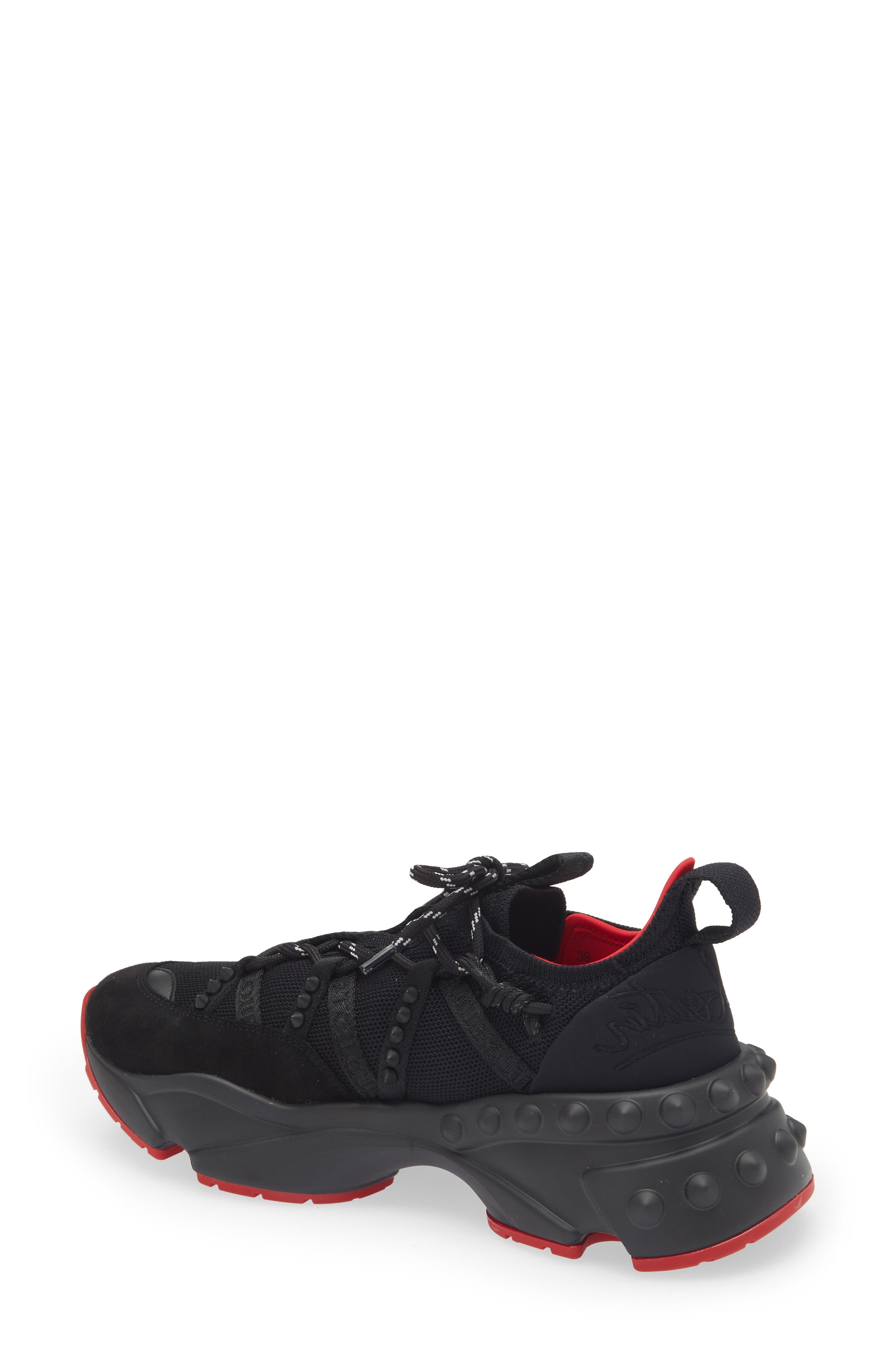 Christian Louboutin Trailnrun Spike Sneaker in Black at Nordstrom - 2