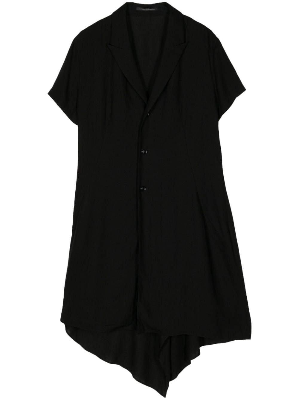 notched-collar asymmetric shirt - 1