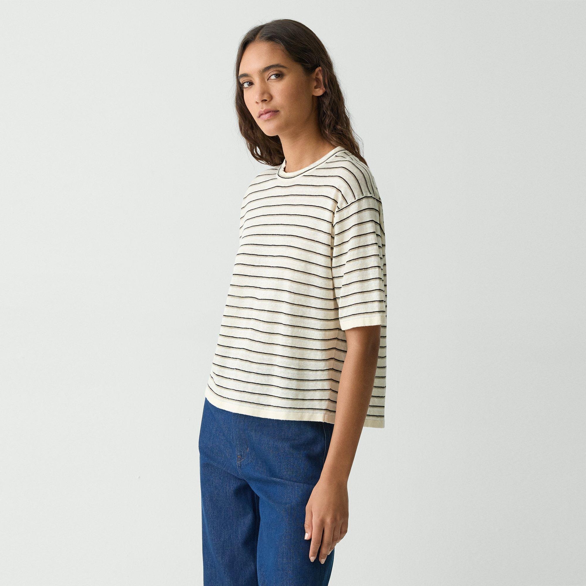 Boyfriend Tee in Linen-Blend - 3