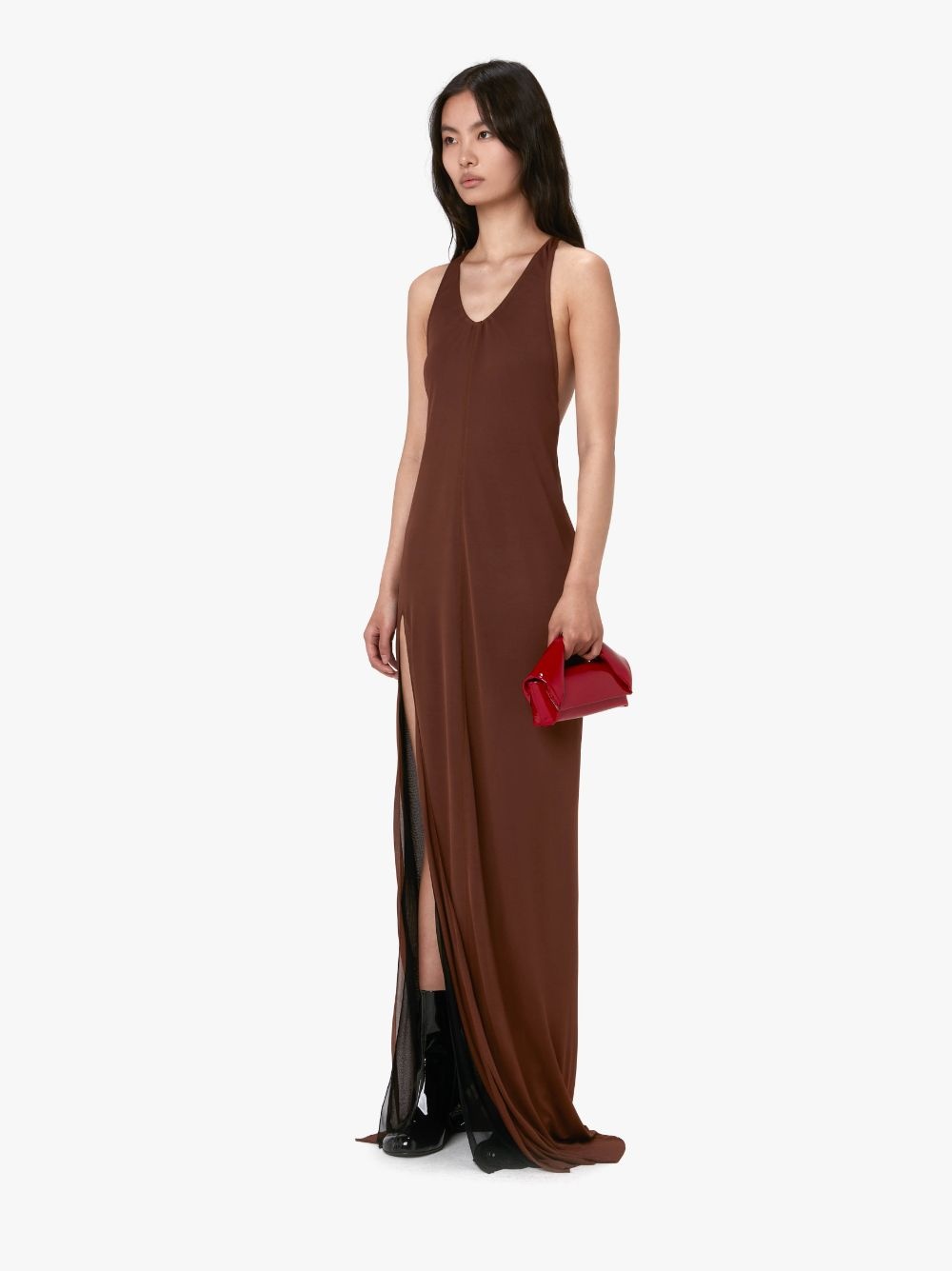 HALTERNECK SLIT DRESS - 4