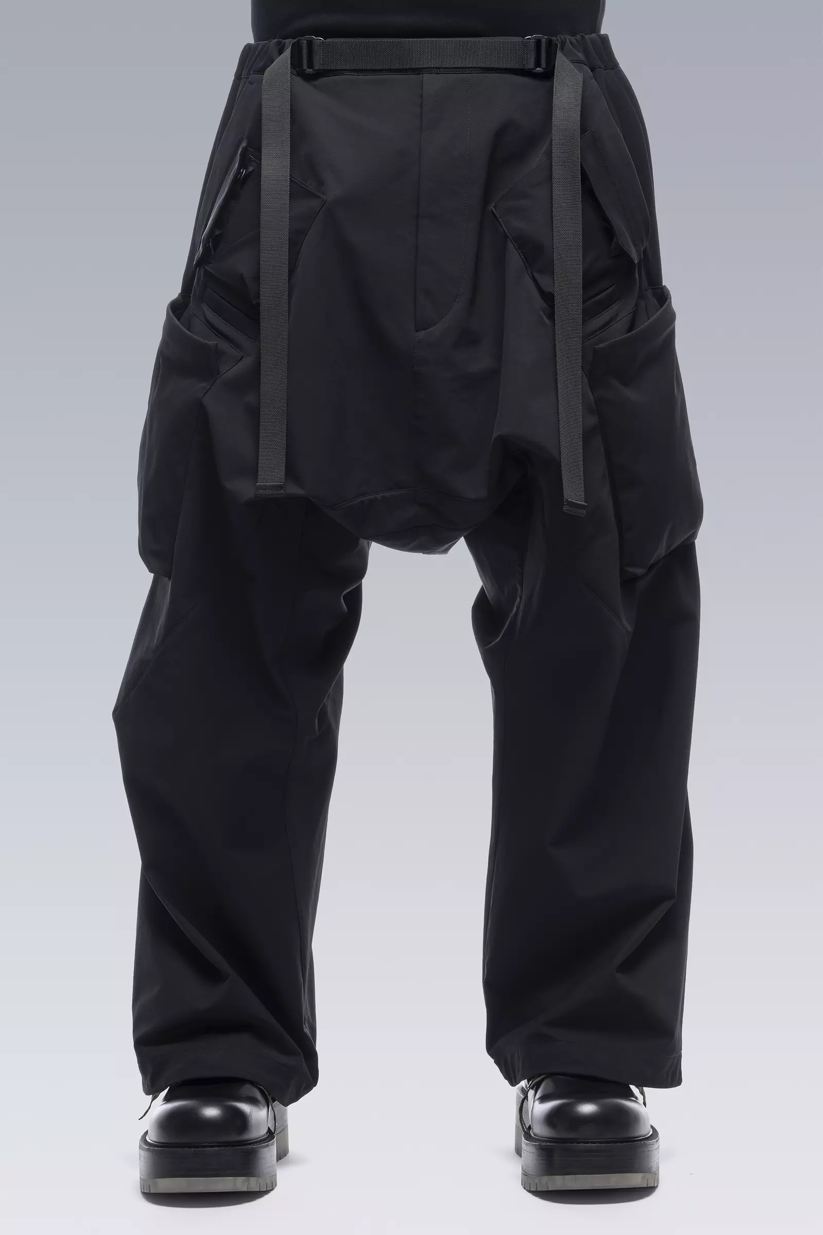 P30AL-DS Schoeller® Dryskin™ Ultrawide Drawcord Cargo Trouser Black - 3