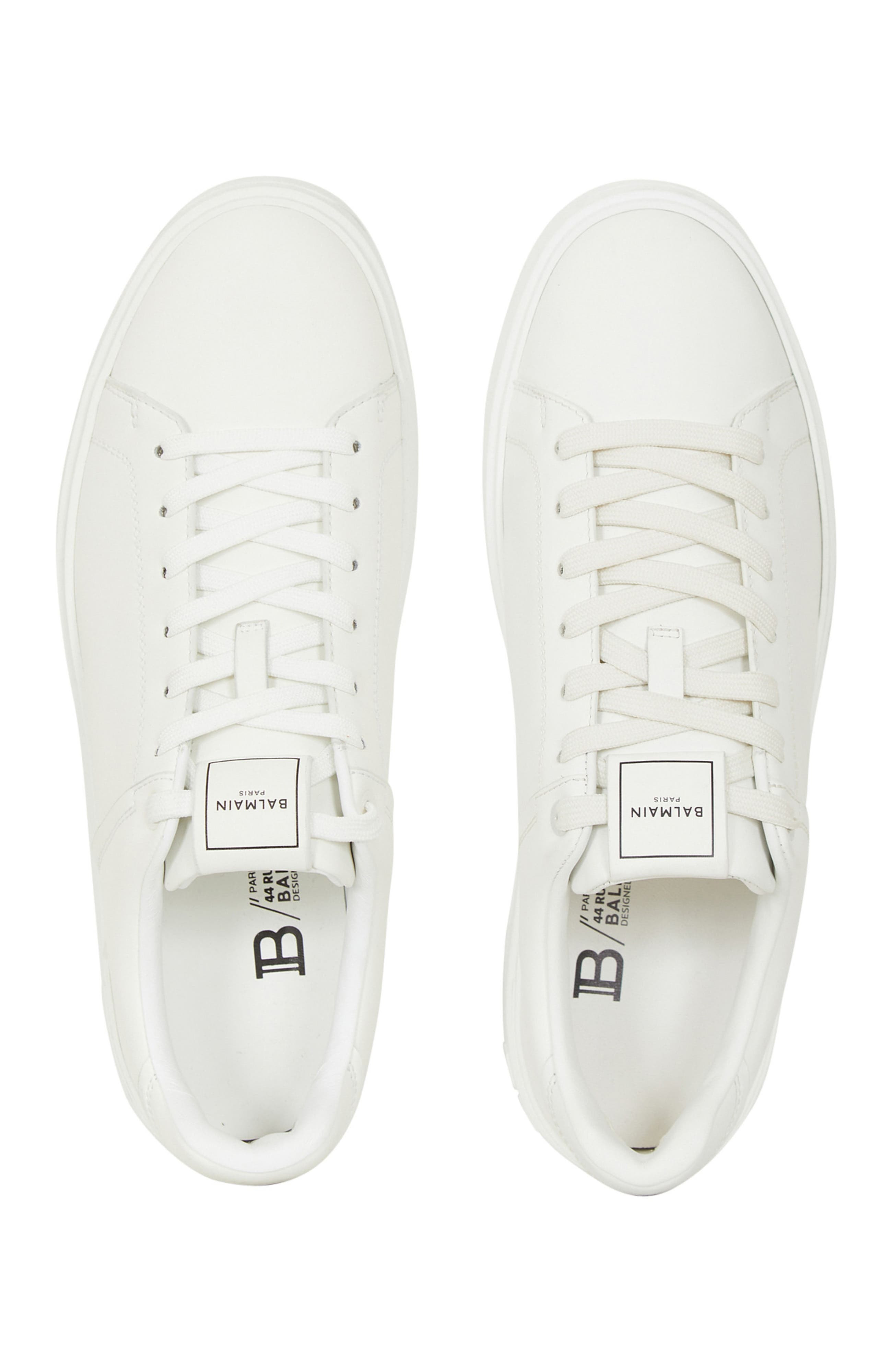 Balmain B-Court Calfksin Trainers in White at Nordstrom - 5