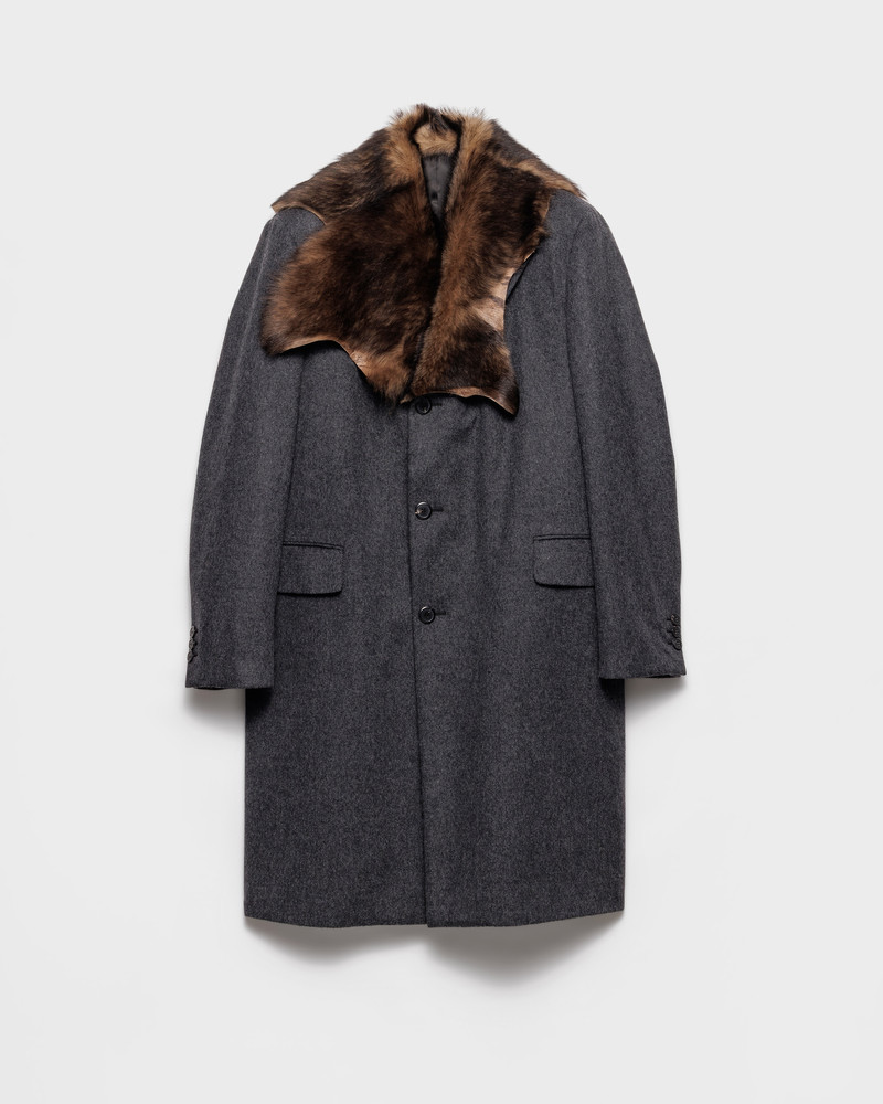 Single-breasted wool coat 1