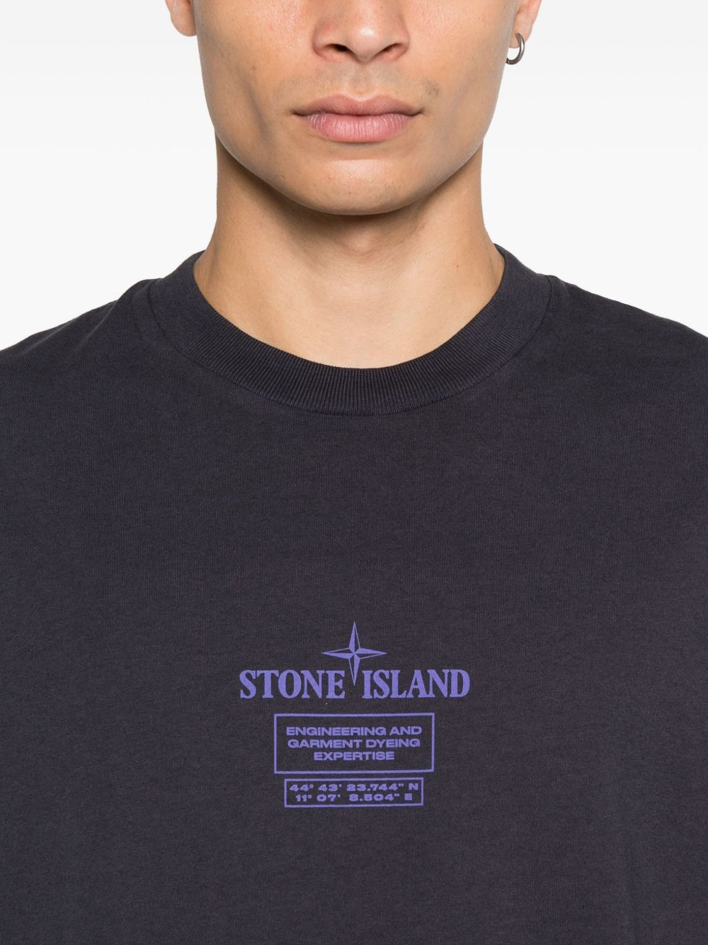 2100037 Combed cotton logo-plaque T-shirt - 4