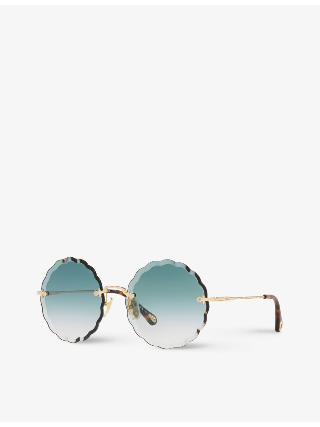 CH0047S metal scalloped round-frame sunglasses - 5