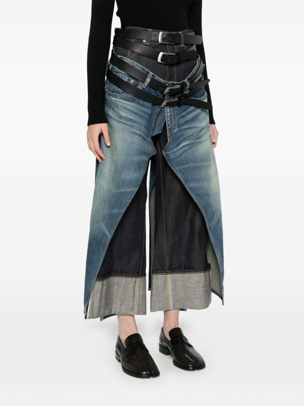 belted jeans - 3