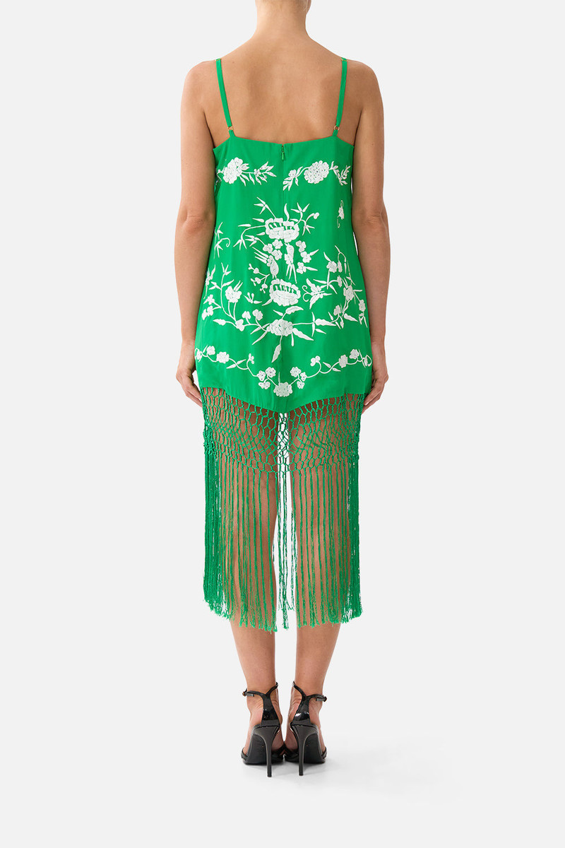 CAMILLA RELAXED MINI DRESS WITH FRINGING outlook