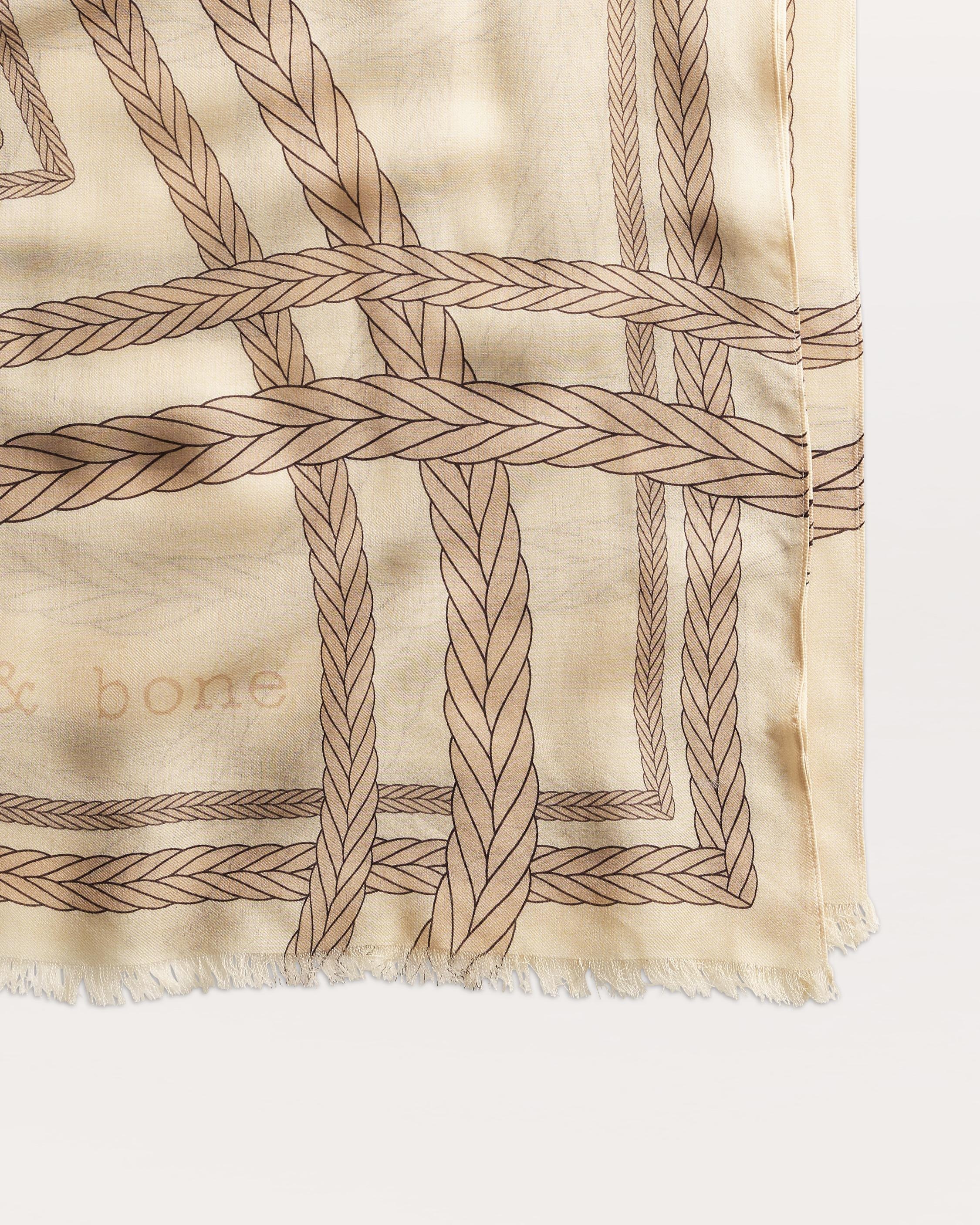 Braid-Print Modal-Cashmere Scarf - 2