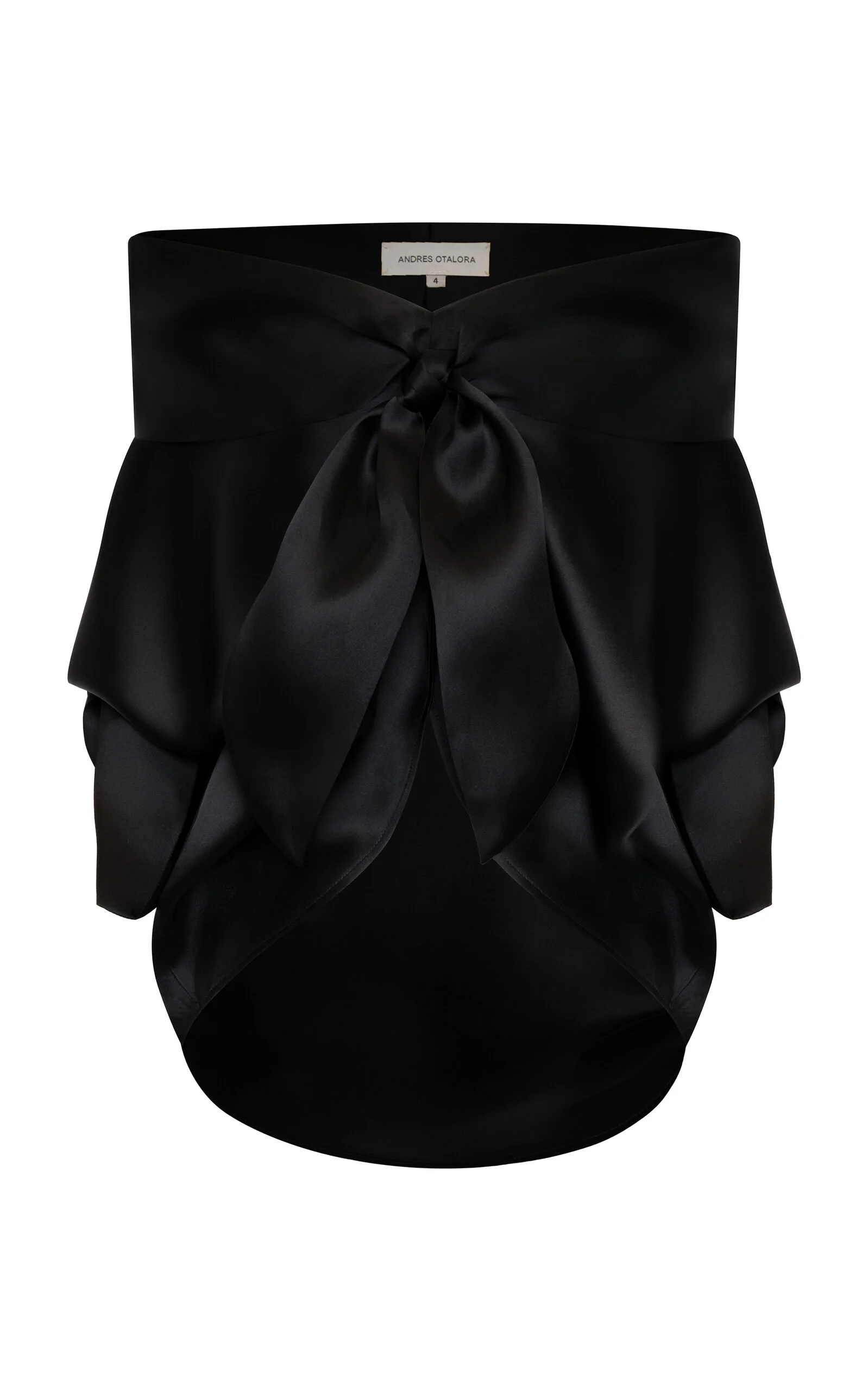 Lomas Off-The-Shoulder Silk-Organza Blouse black - 1