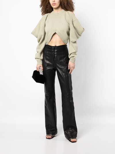 Alexander Wang draped-sleeve knit jumper outlook