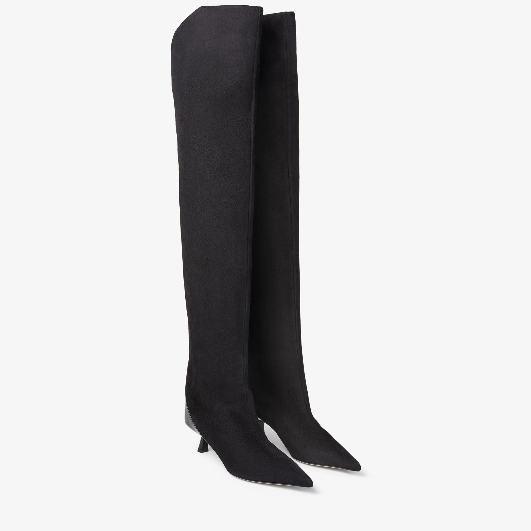 Vari 45
Black Suede and Patent Over-The-Knee Boots - 2