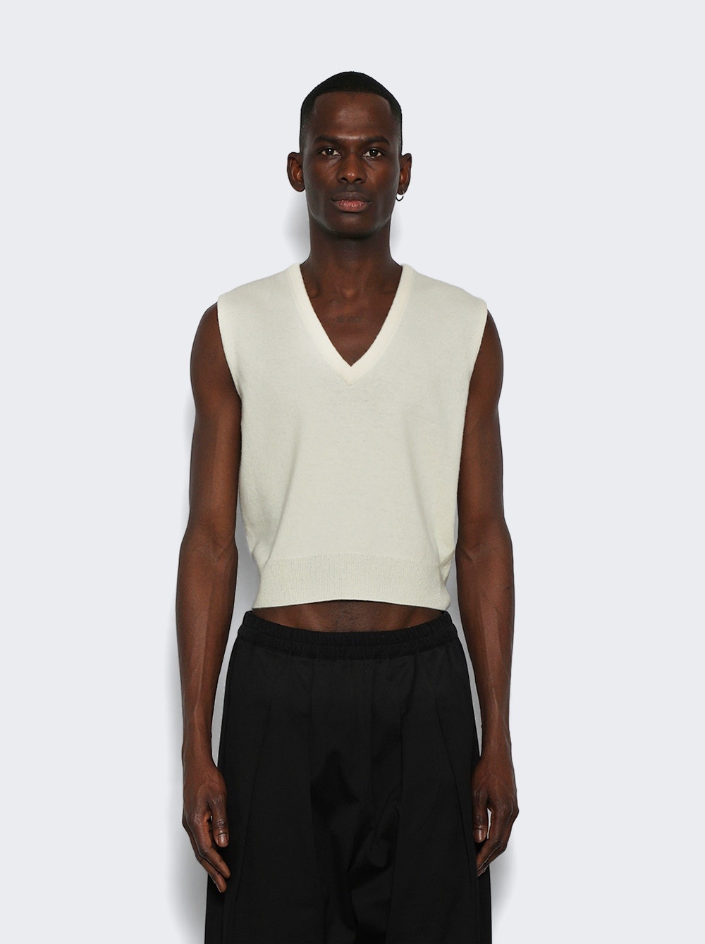 V-neck Vest Off White - 2