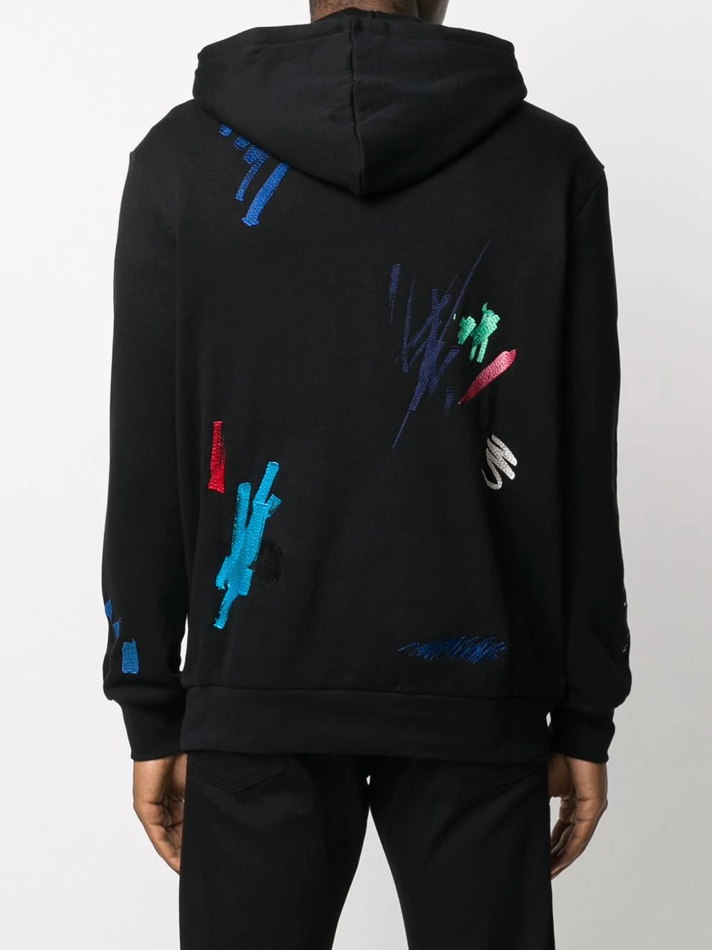 Marker Pen embroidered hoodie - 4