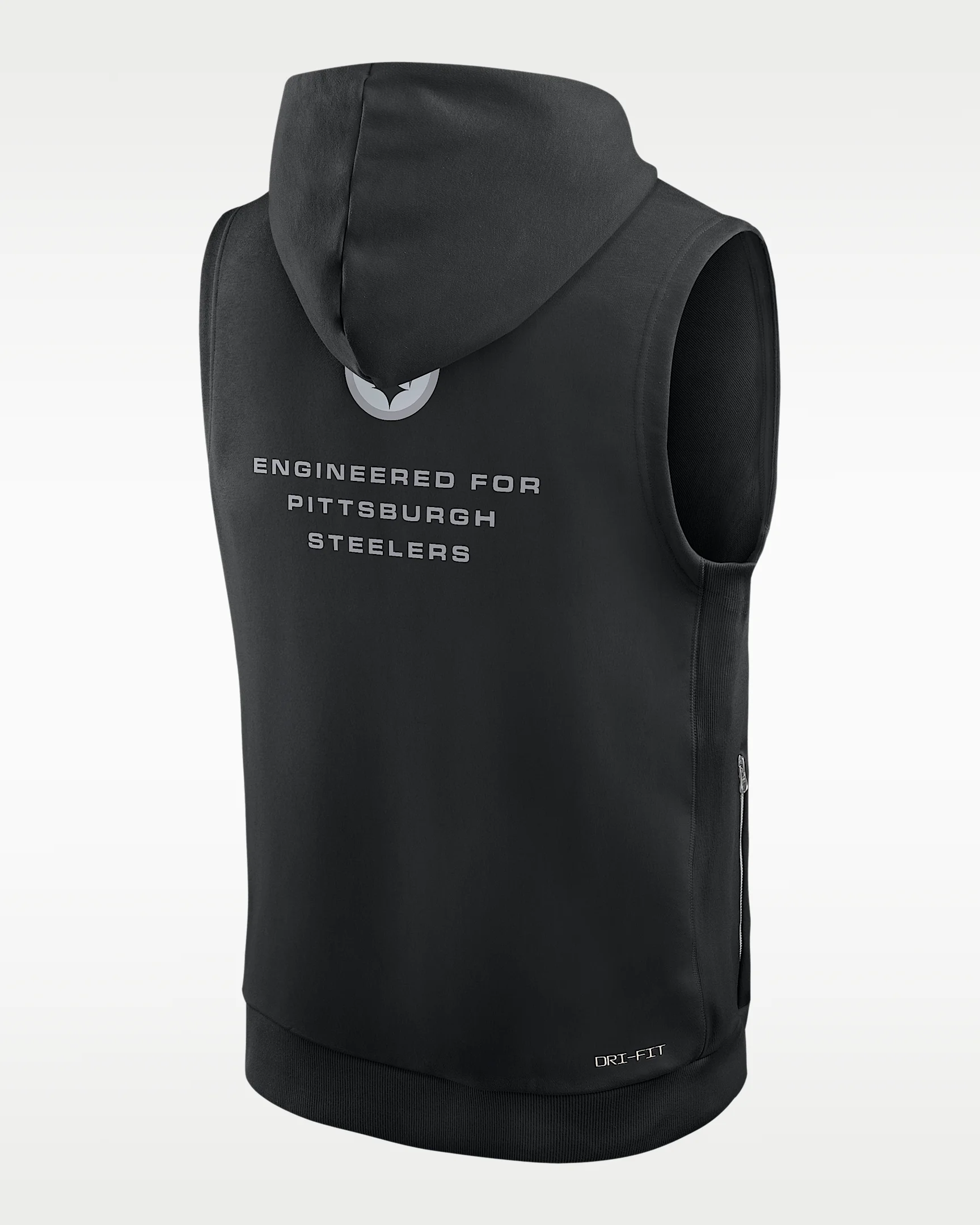 Pittsburgh Steelers Sideline Men's Nike Dri-FIT NFL Sleeveless Pullover Hoodie - 1