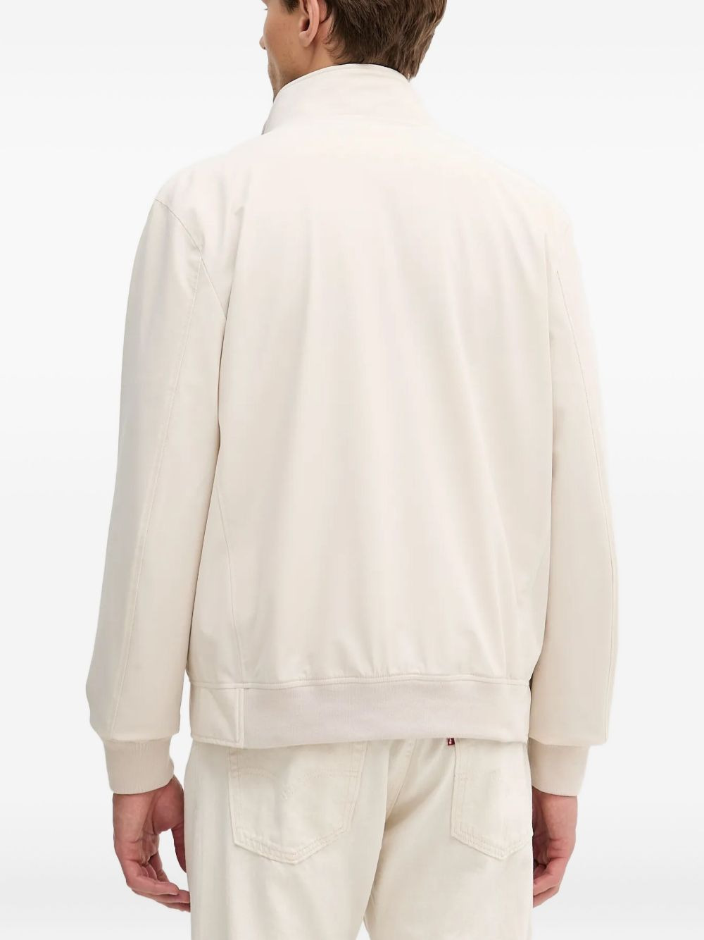 logo-plaque zip-front jacket - 3