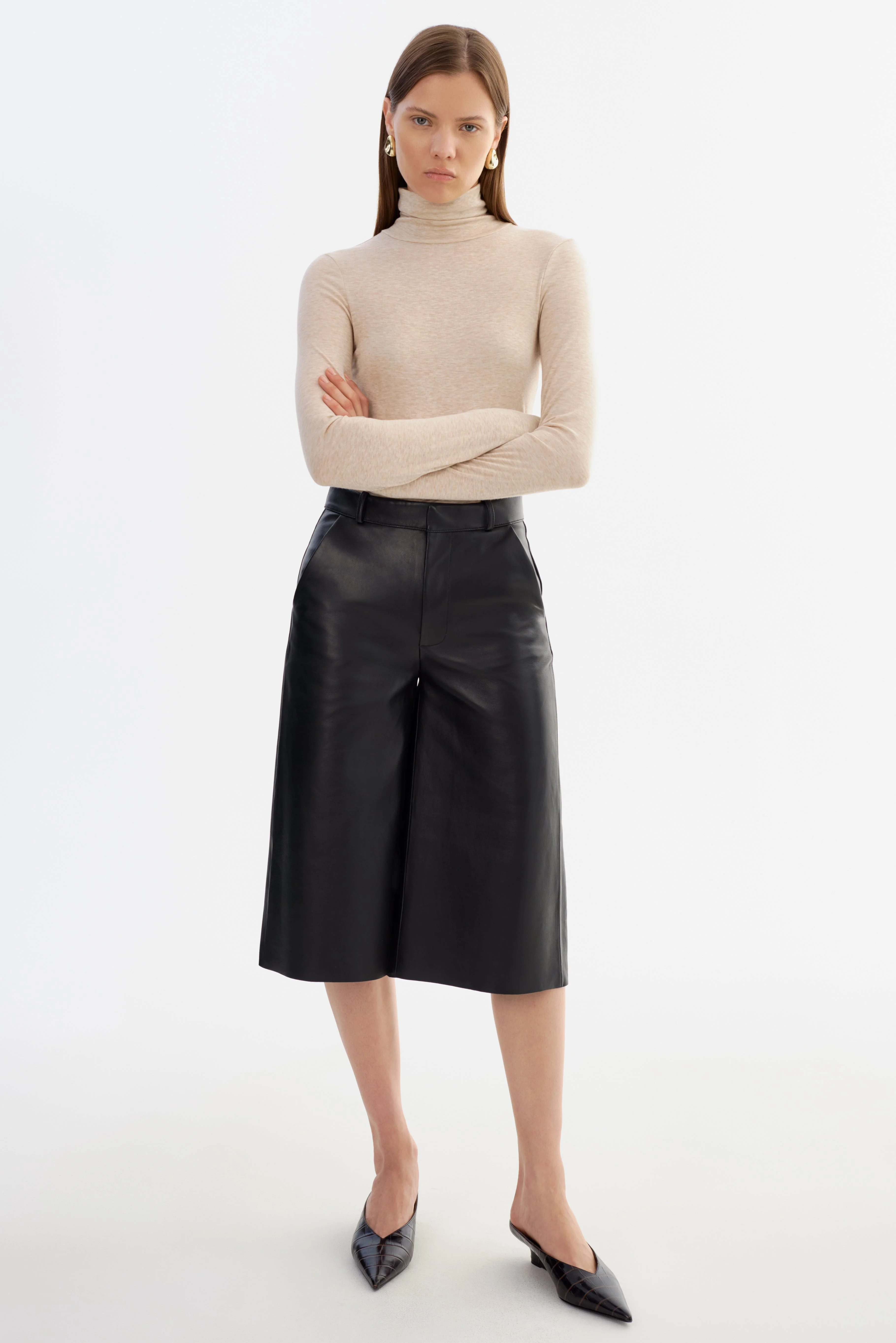 LISE | Leather Bermuda Shorts - 1