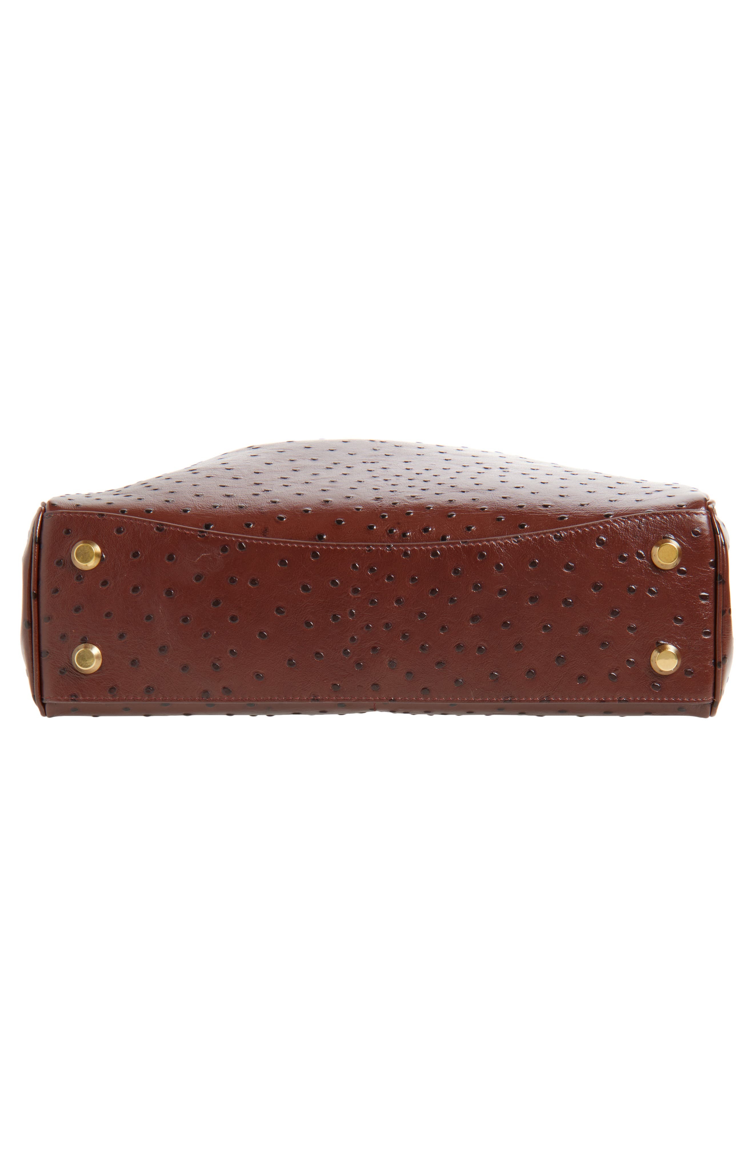 Balenciaga Rodeo Ostrich Embossed Leather Top Handle Bag in 2053 Chocolate at Nordstrom - 7