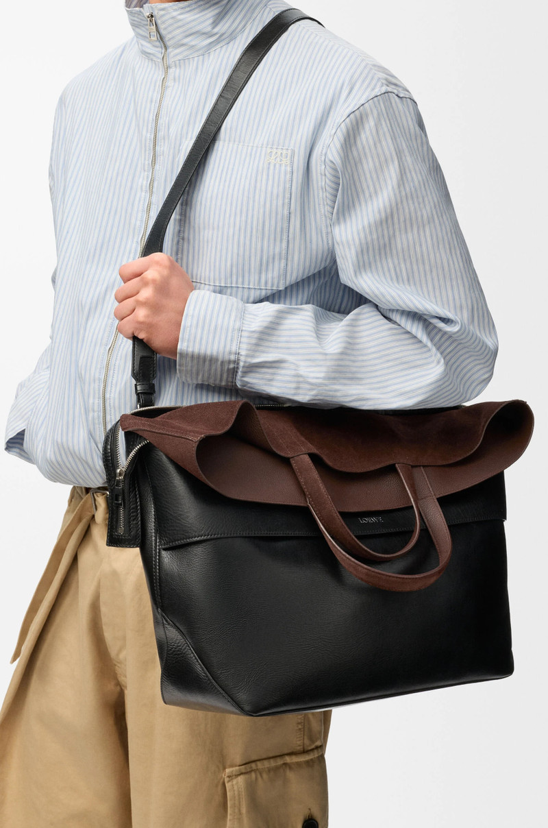 Loewe Large Switch tote in paper calf and suede outlook