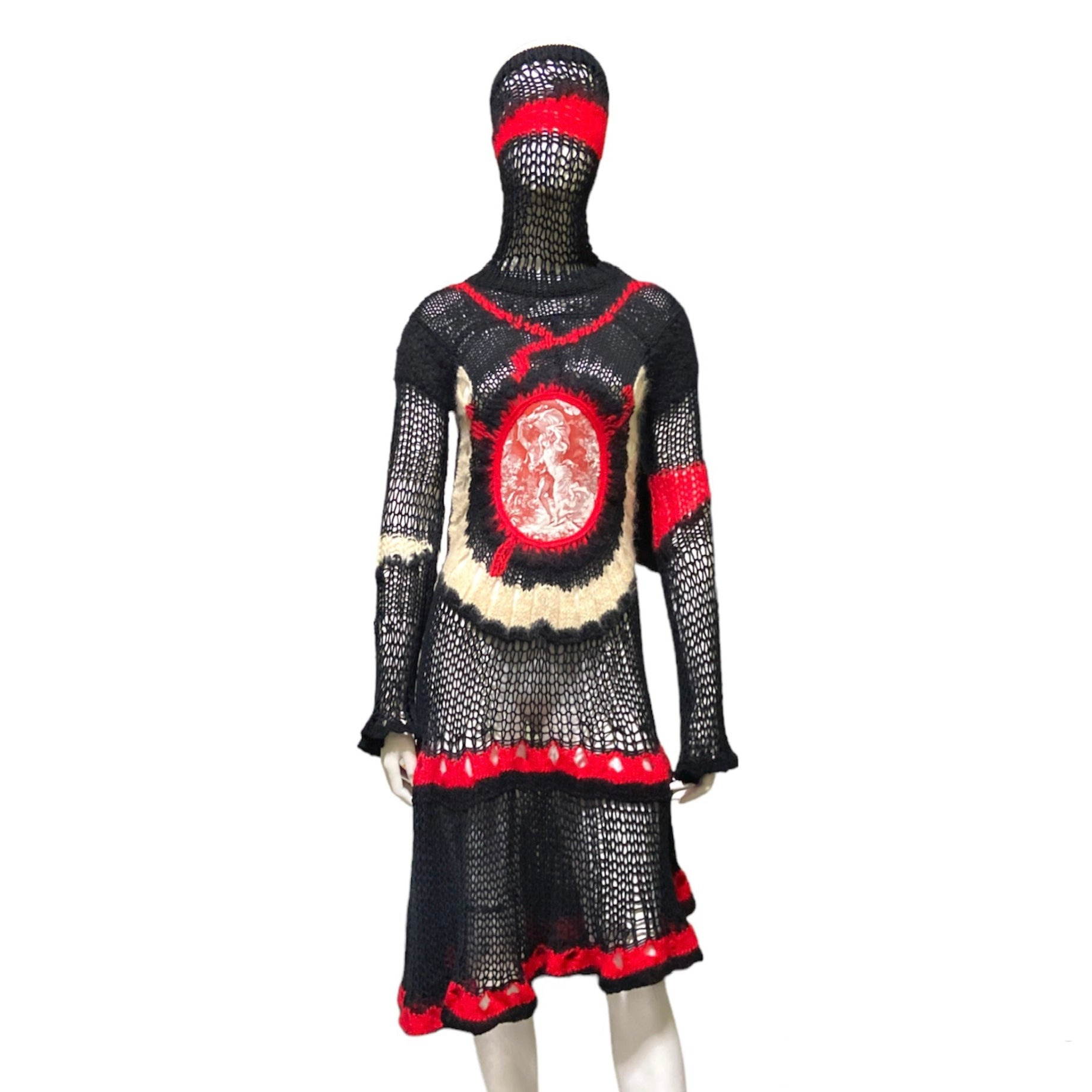 Jean Paul Gaultier Fall 2007 Mohair Spider Webbed Open Knit Sweater Dress - 4
