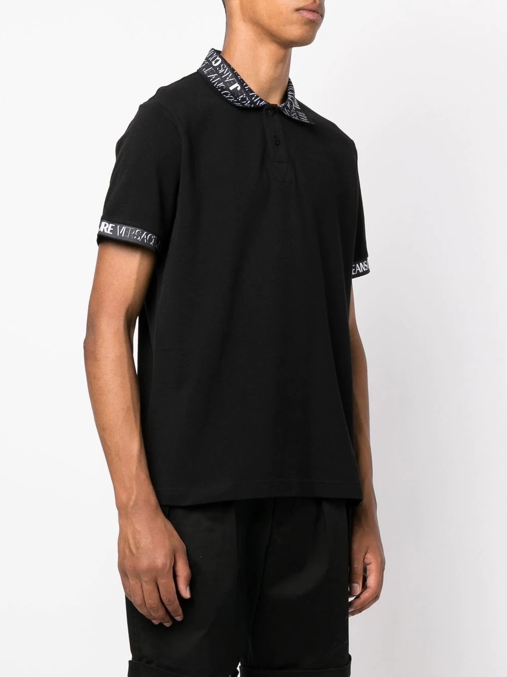 logo-trim polo shirt - 3