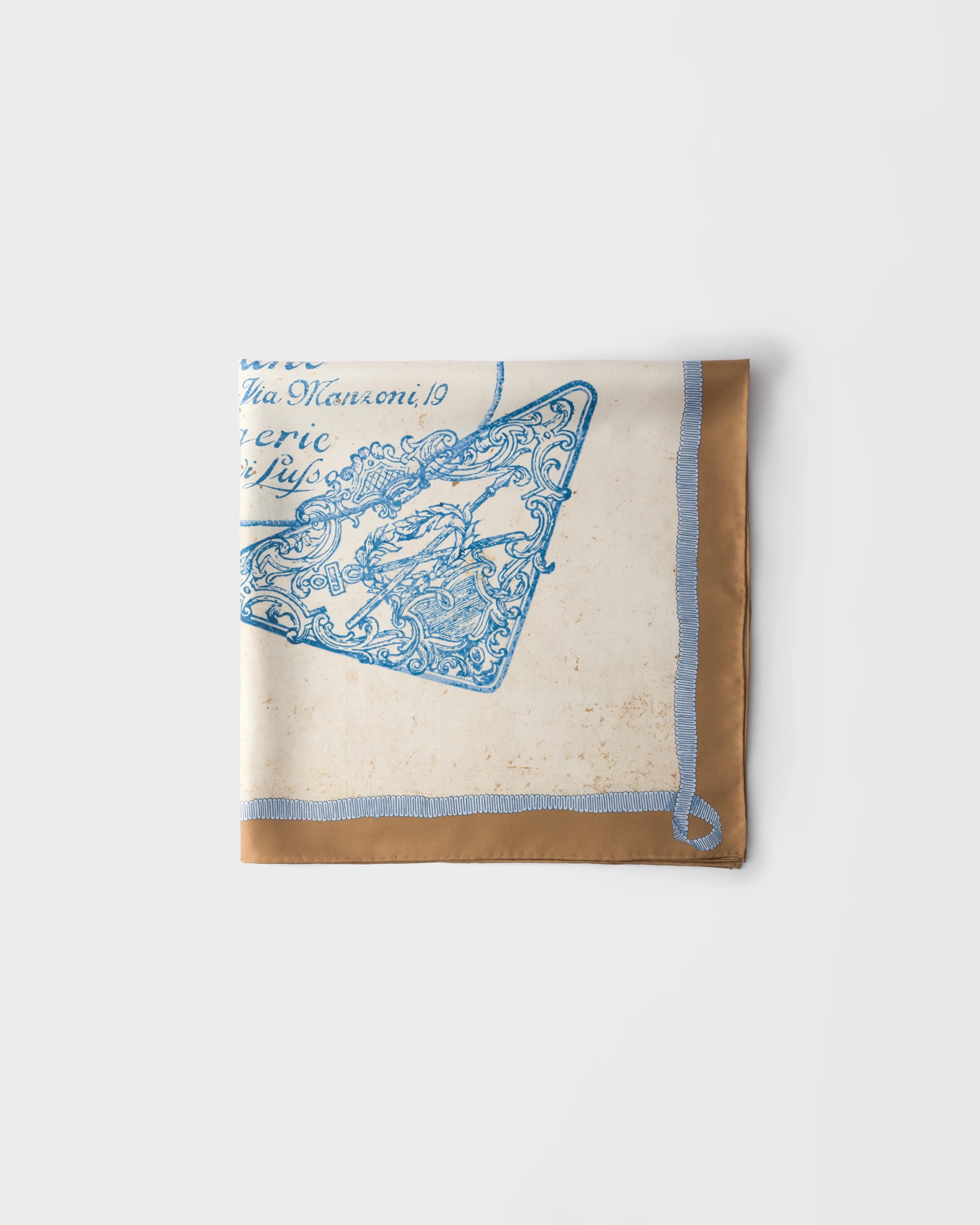 Printed silk twill scarf 90 - 1