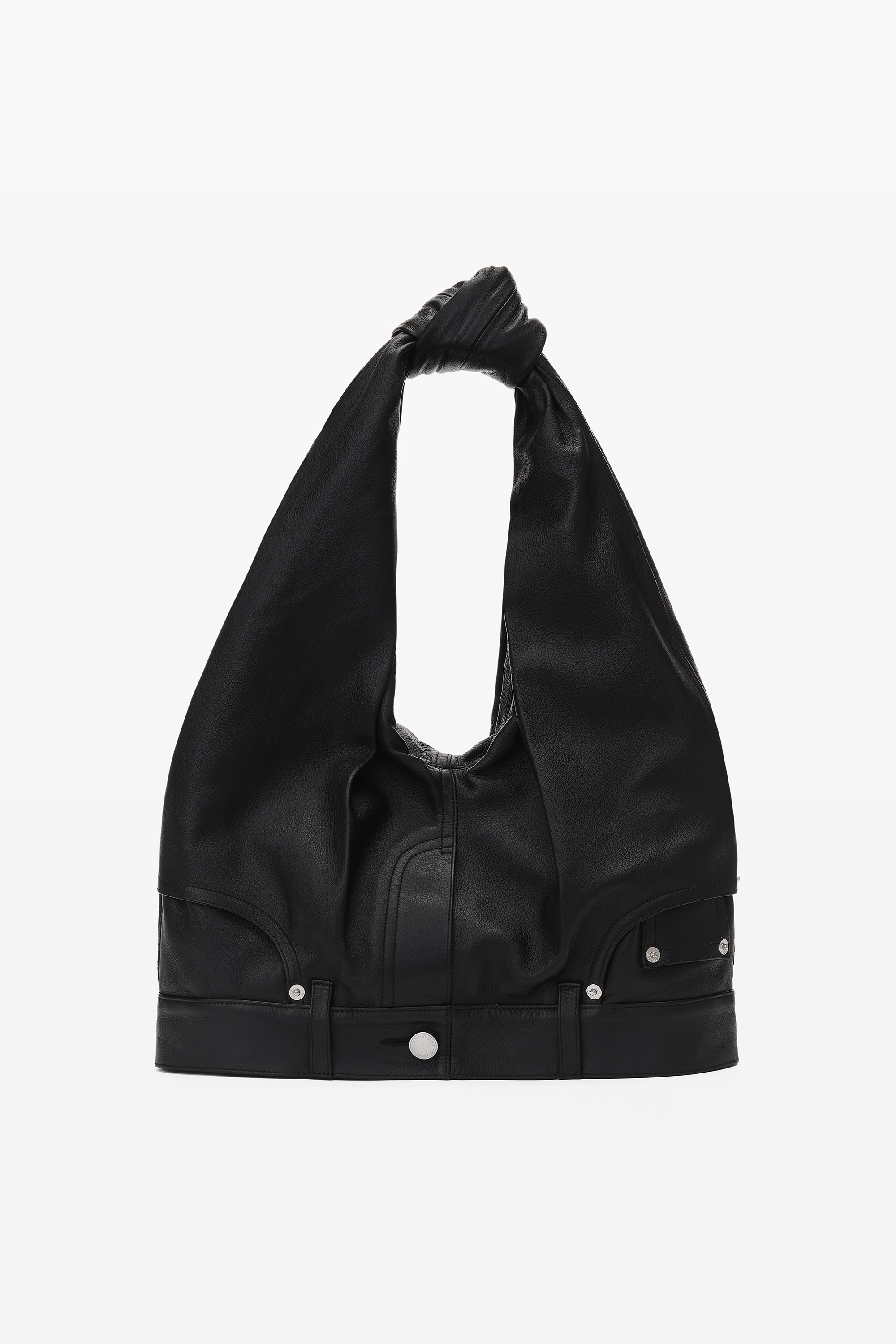 SMALL HOBO BAG IN MOTO LEATHER - 1