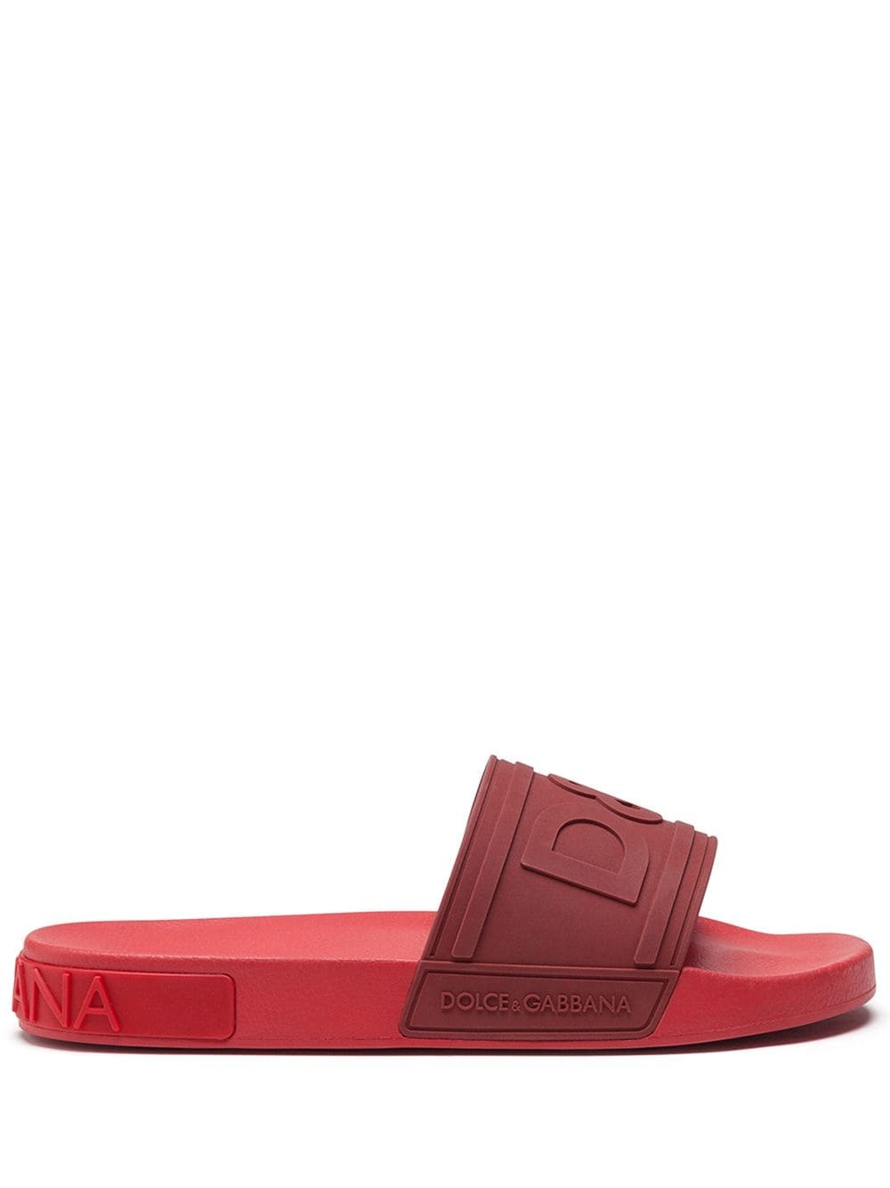 logo-embossed beachwear slides - 1