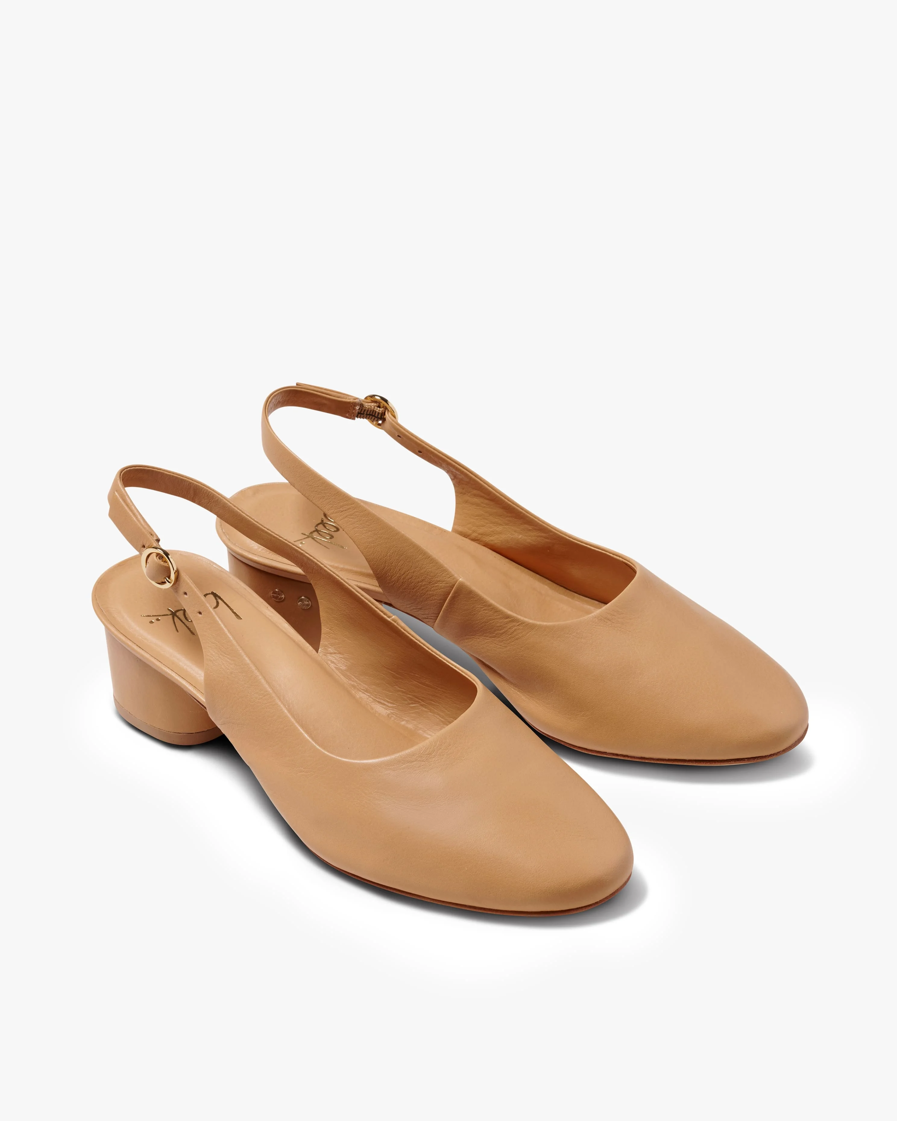 Lora Leather Ballet Slingback Heel - 1