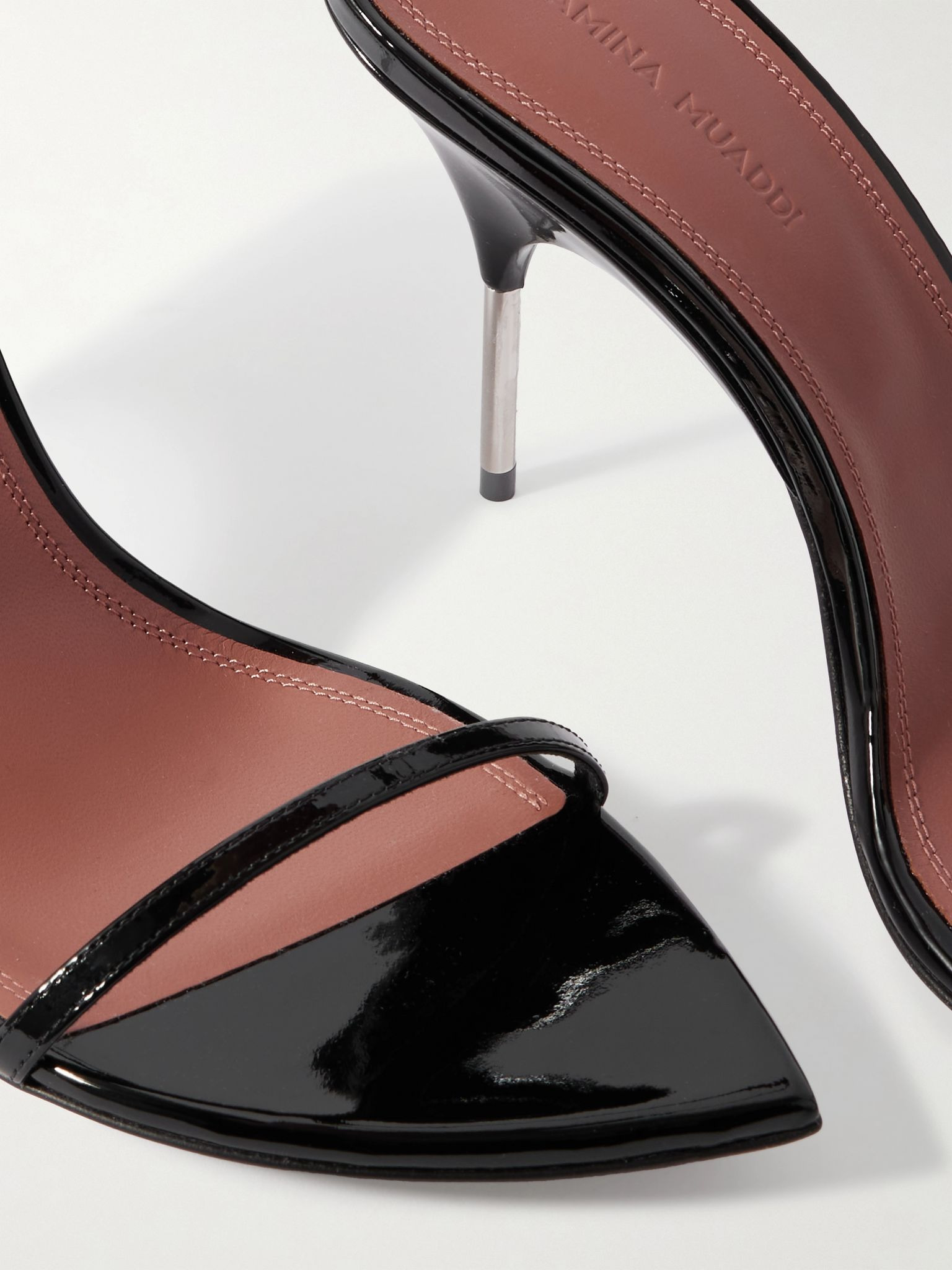 Bruna 95 patent-leather sandals Black - 4