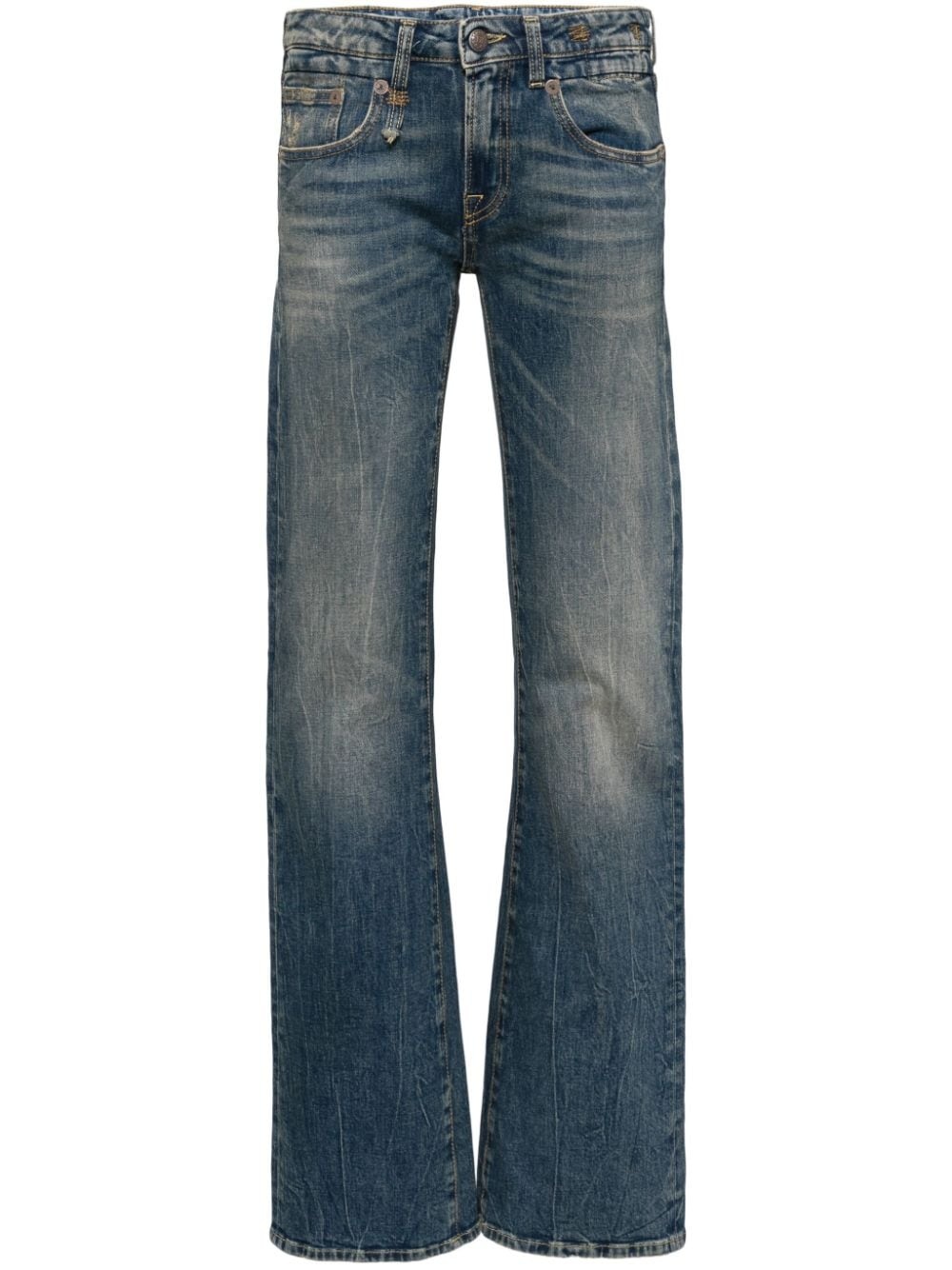 logo-appliqué straight jeans - 1