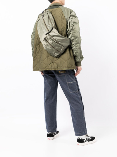 Junya Watanabe MAN asymmetric zipped messenger bag outlook