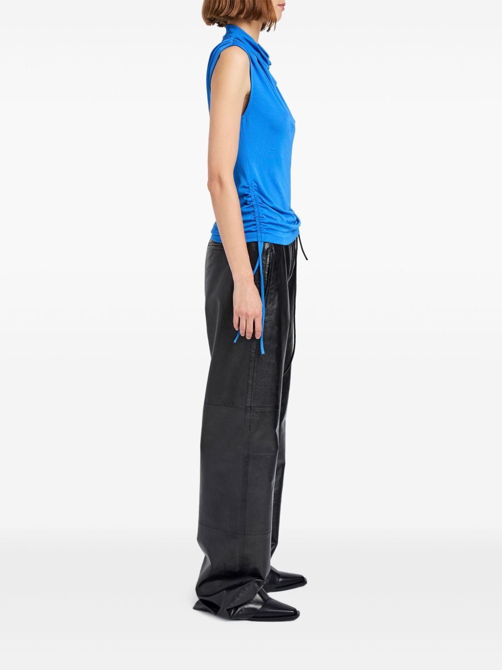 Elna cowl-neck drawstring top - 3
